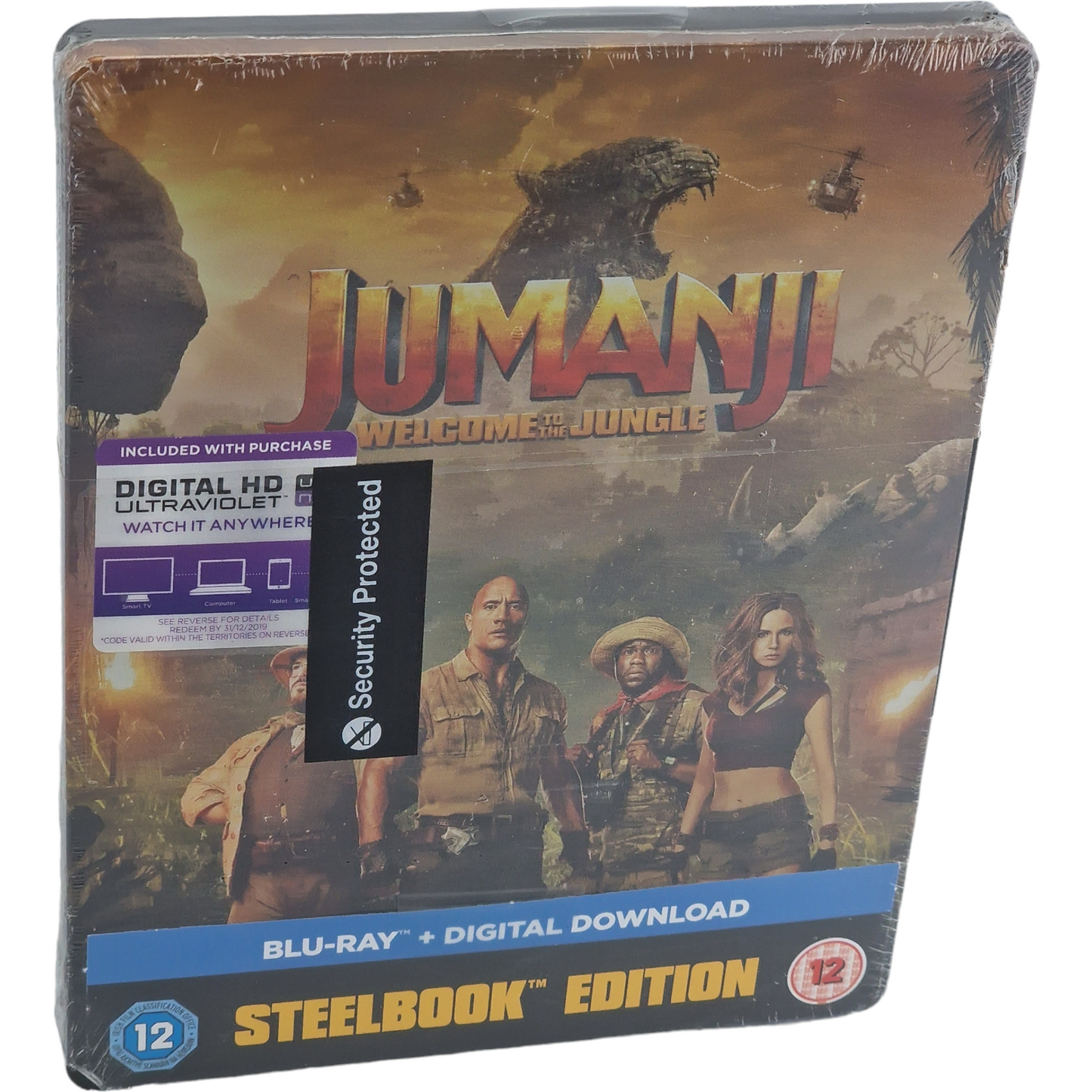 Jumanji Welcome To The Jungle  Blu-Ray Steelbook  Dwayne Johnson 2018 Region B