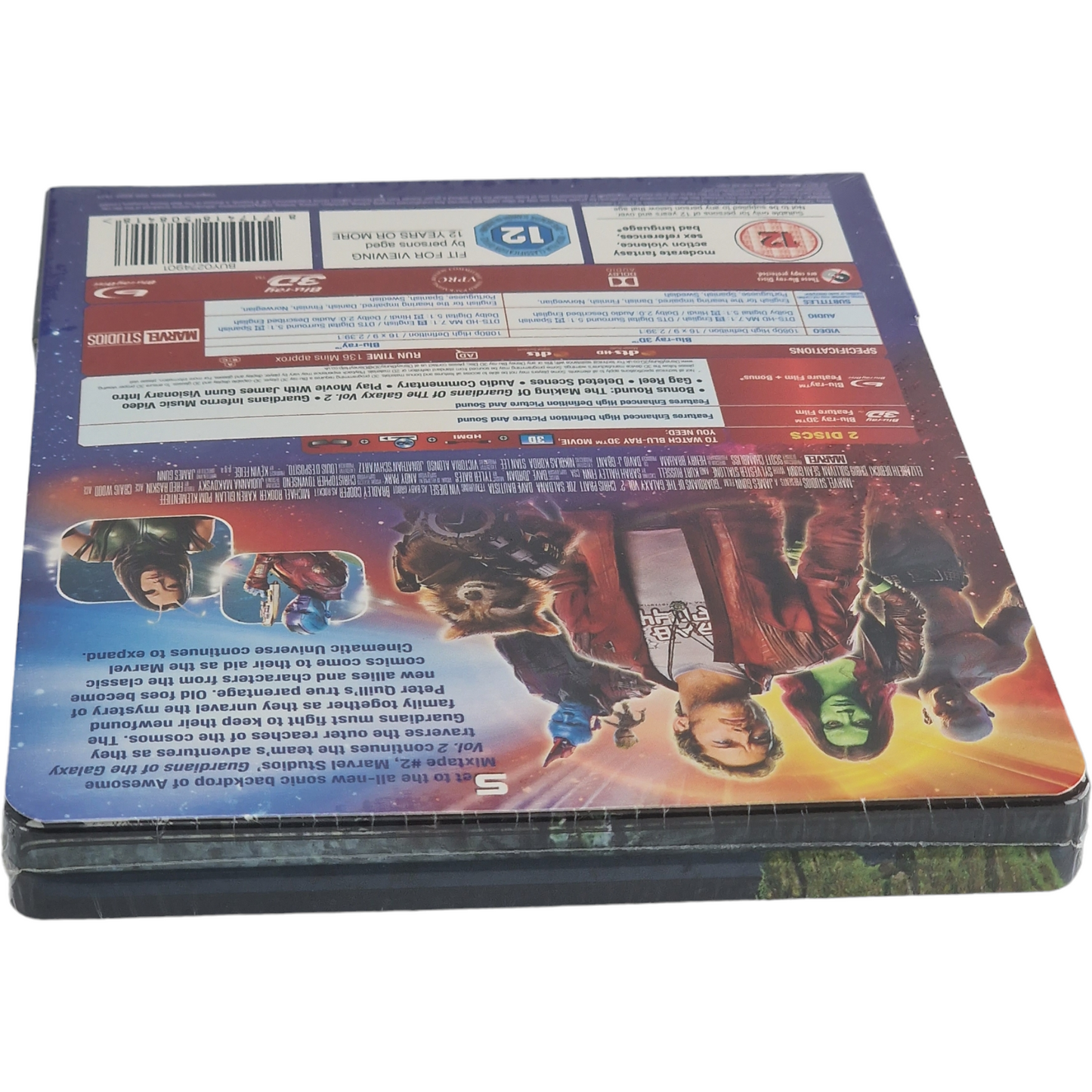 Guardians of the Galaxy, Vol. 2 Blu-ray 3D + Blu-ray SteelBook Zavvi Zone Libre