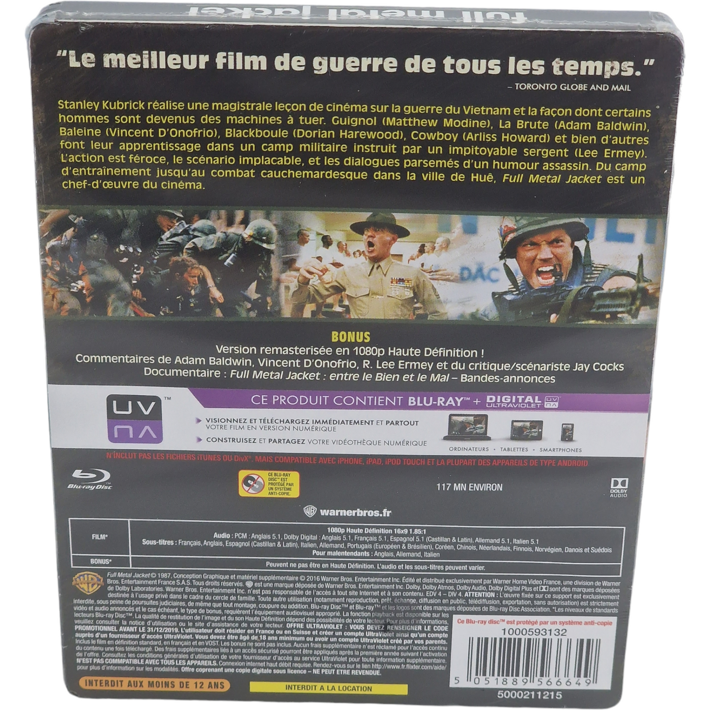 Full Metal Jacket SteelBook Blu-ray  Edition Premium [Collection Fnac Fr] Region B  Fr