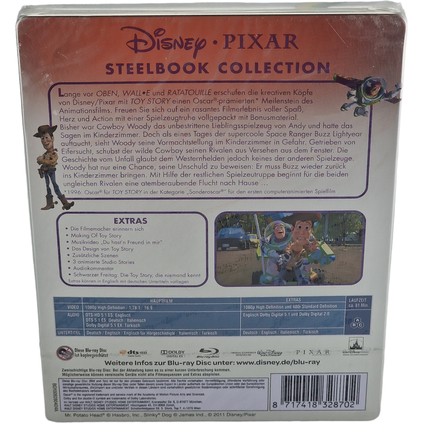 Toy Story Blu-ray SteelBook PIXAR  Disney Tom Hankson Limitée 2011 Zone Libre