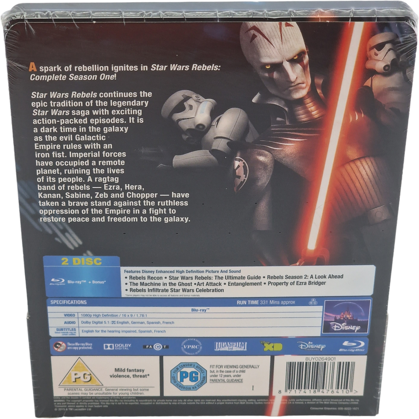 Star Wars Rebels SteelBook Blu-ray Intégrale saison 1 Zavvi limitée Zone Libre