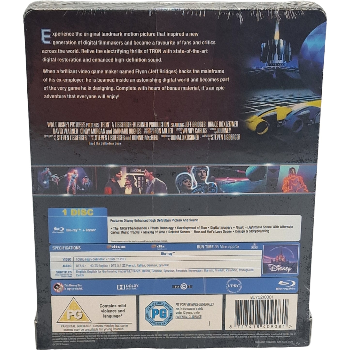 TRON : The Original Classic Blu-ray SteelBook Disney Zavvi 2013  Region Libre