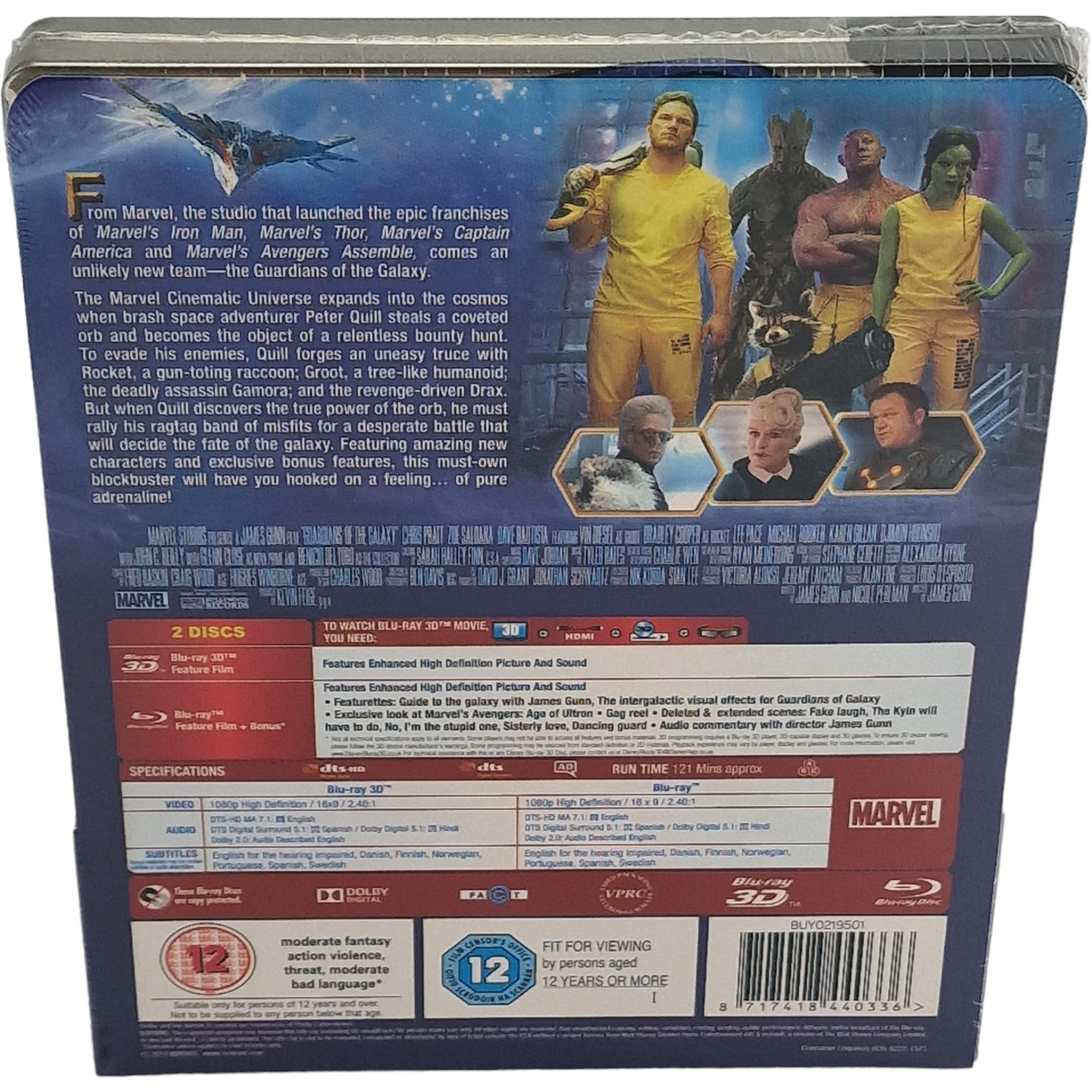 Les Gardiens de la Galaxie  Blu-ray 3D + Blu-ray SteelBook Zavvi Limitée Libre