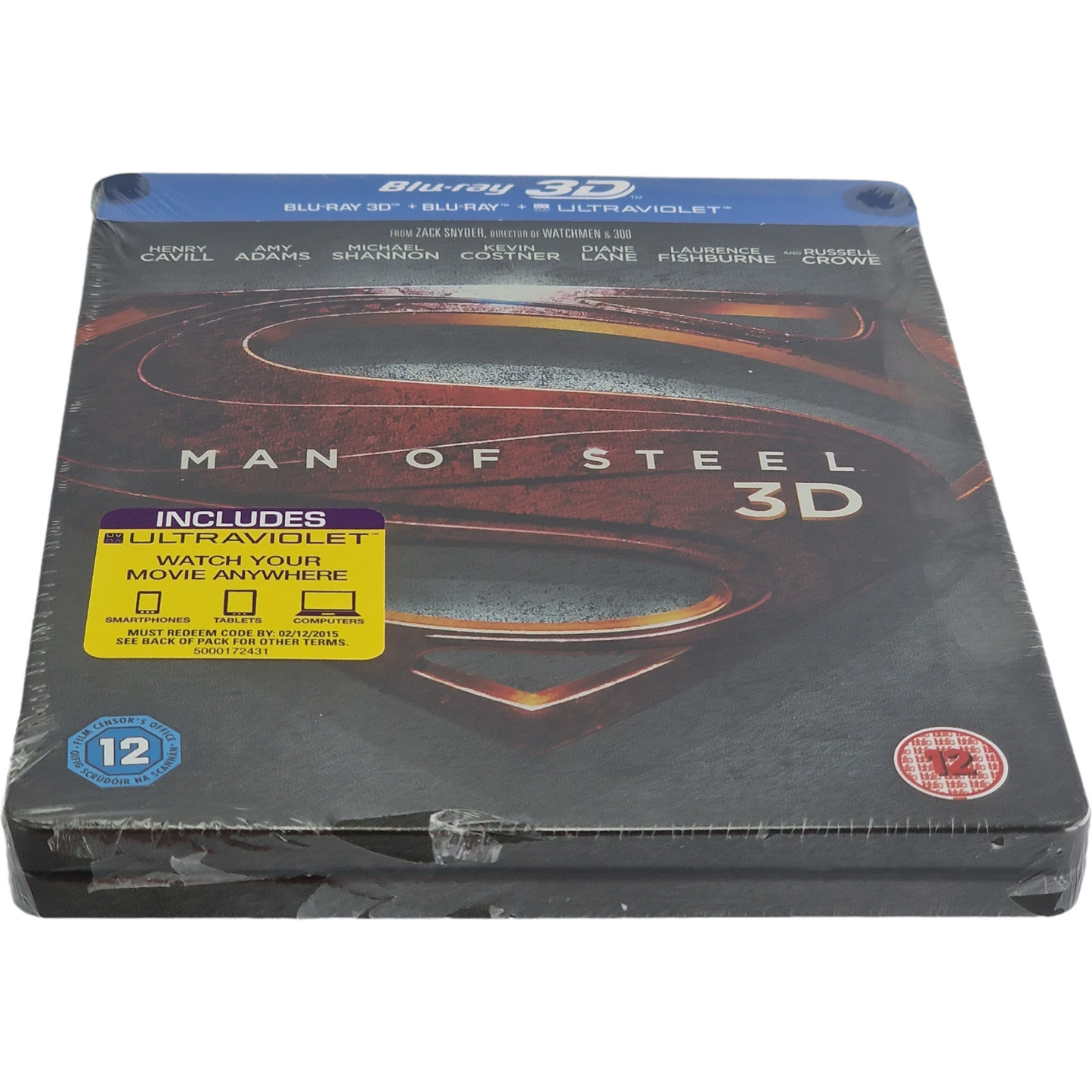 Man of Steel 3D Blu-ray+Blu-ray SteelBook Disney Zavvi limitée 2013 Zone Libre