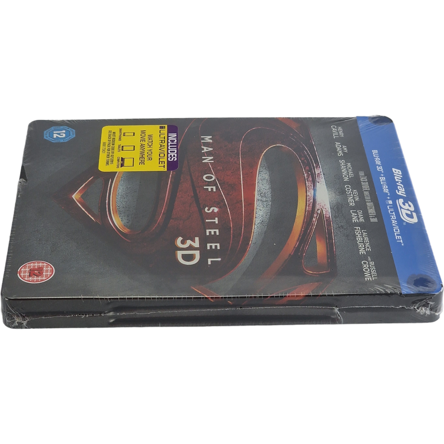 Man of Steel 3D Blu-ray+Blu-ray SteelBook Disney Zavvi limitée 2013 Zone Libre