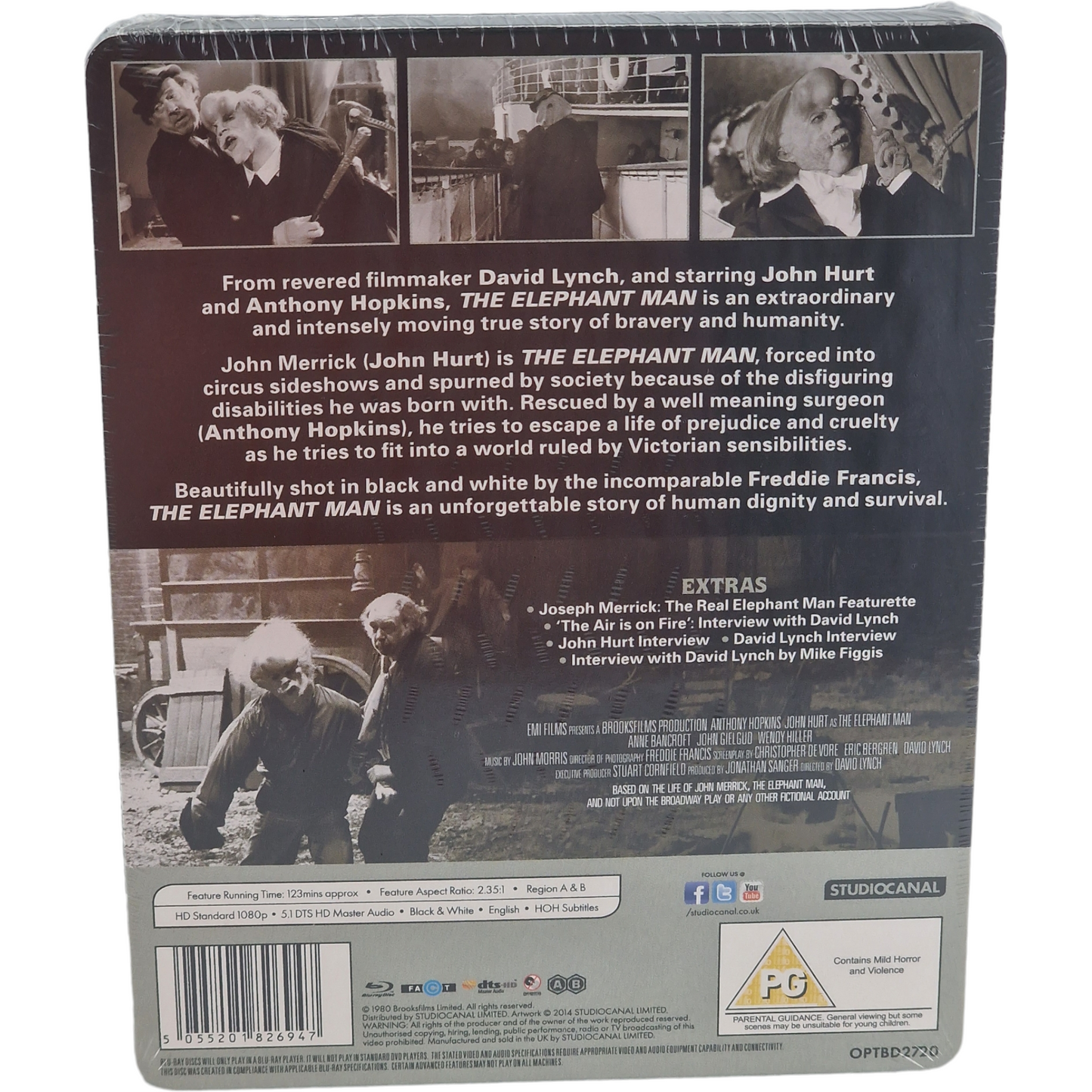 The Elephant Man Blu-ray SteelBook Zavvi David Lynch limité 2000 Ex Zone Libre