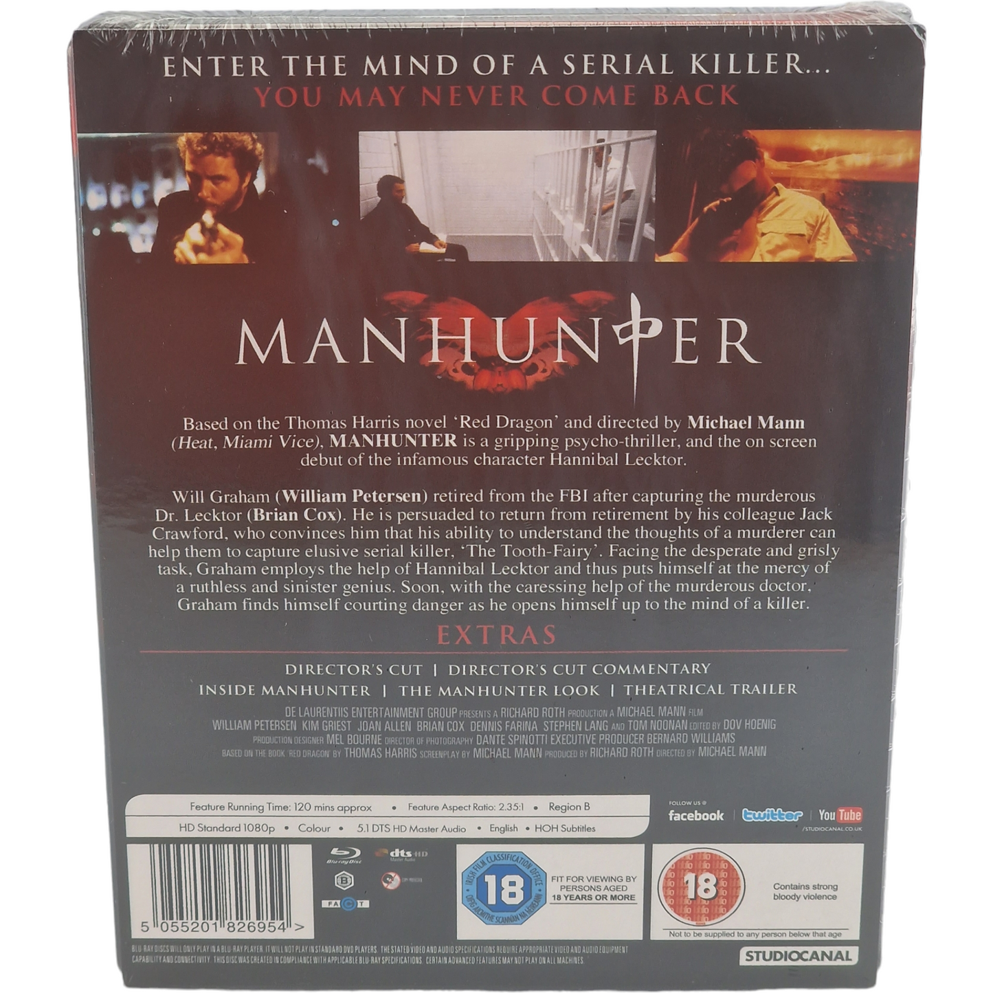 Manhunter Blu-ray  SteelBook Zavvi Édition limitée 2000 Ex 2014  Region B [-18]