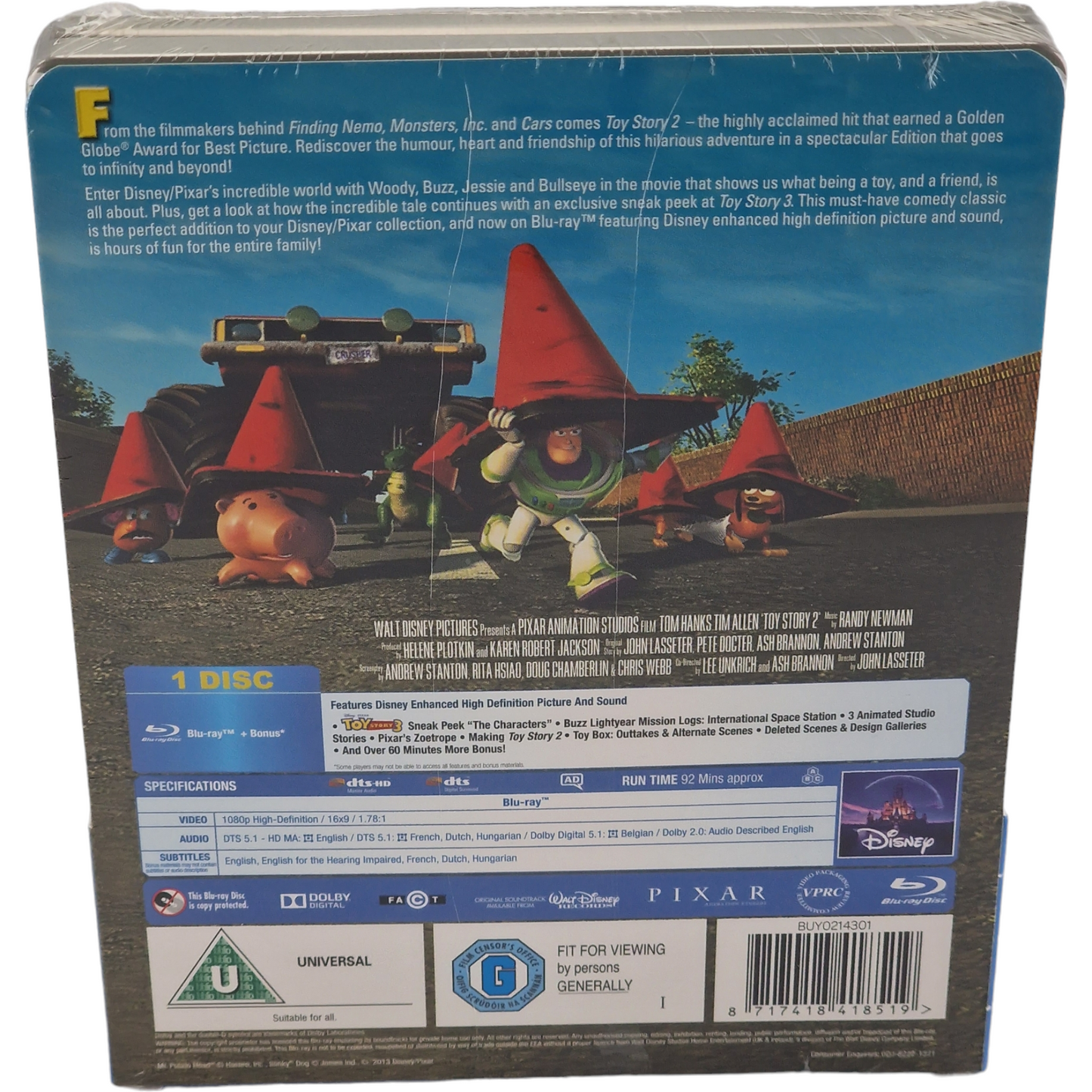 Toy Story 2 : Blu-ray SteelBook Zavvi  Disney 2014 Edition limitée Region Libre