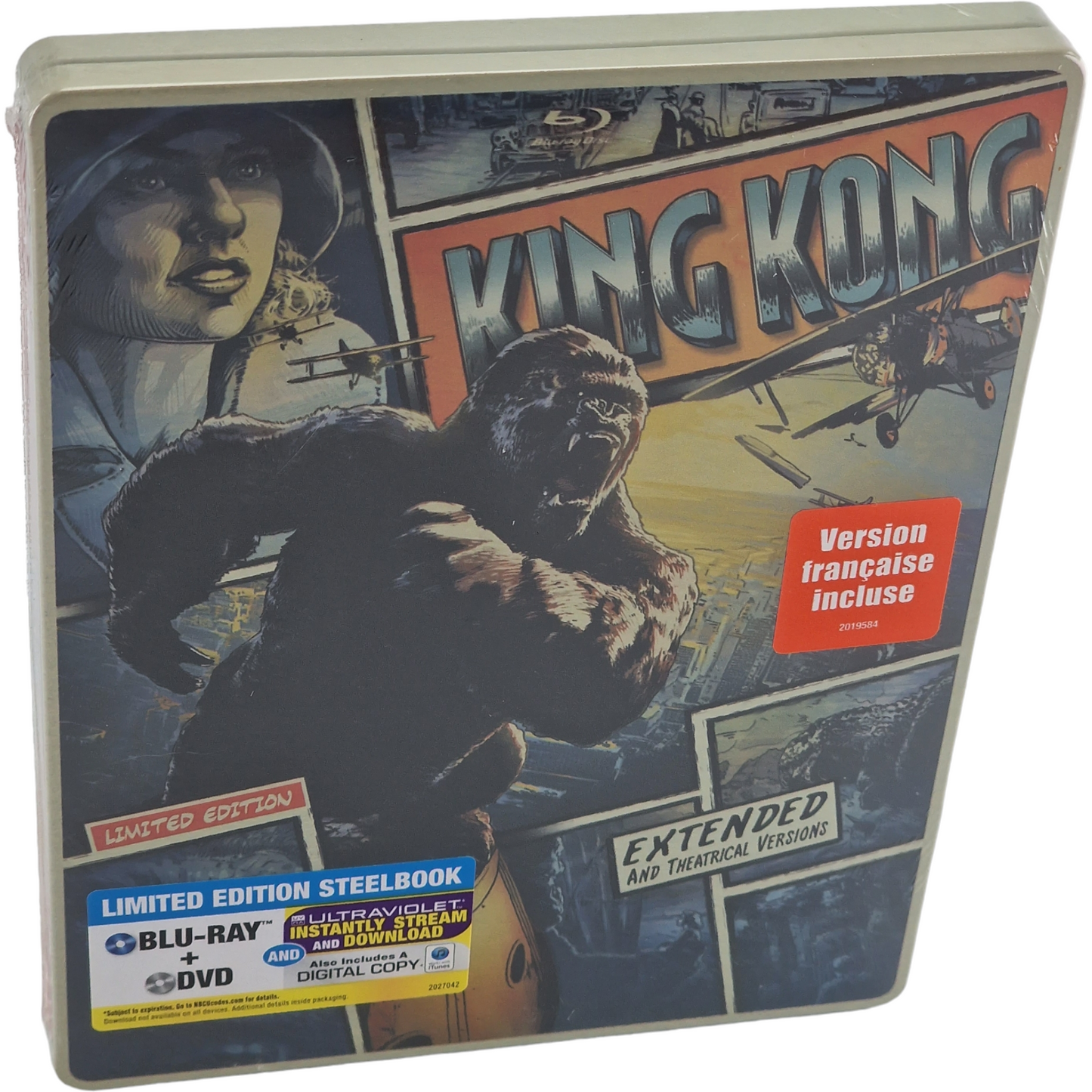 King Kong : Blu-ray + DVD steelbook Comic Book édition Peter Jackson 2014 Zone A