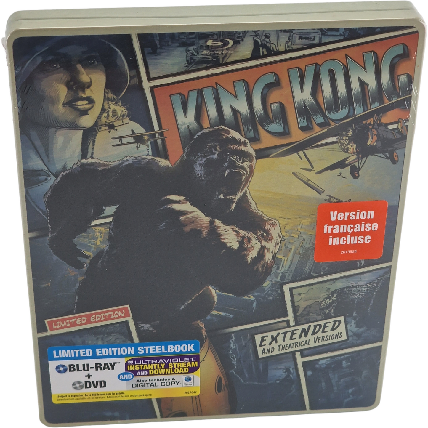 King Kong : Blu-ray + DVD steelbook Comic Book édition Peter Jackson 2014 Zone A