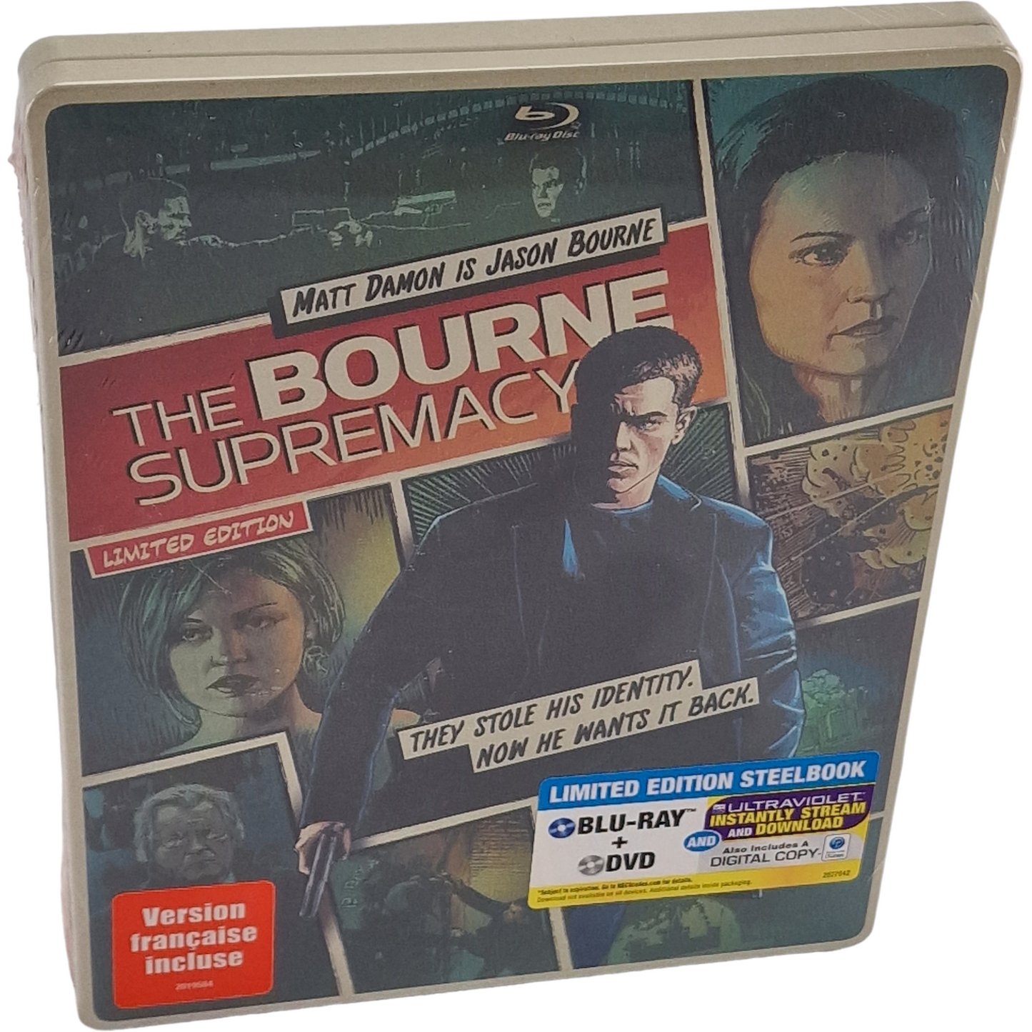 The Bourne Supremacy: Blu-ray + DVD steelbook Comic Book édition  2014 Zone A