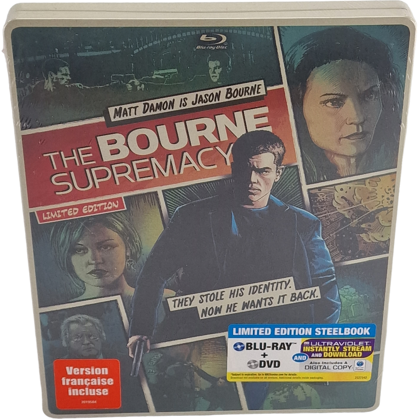 The Bourne Supremacy: Blu-ray + DVD steelbook Comic Book édition  2014 Zone A