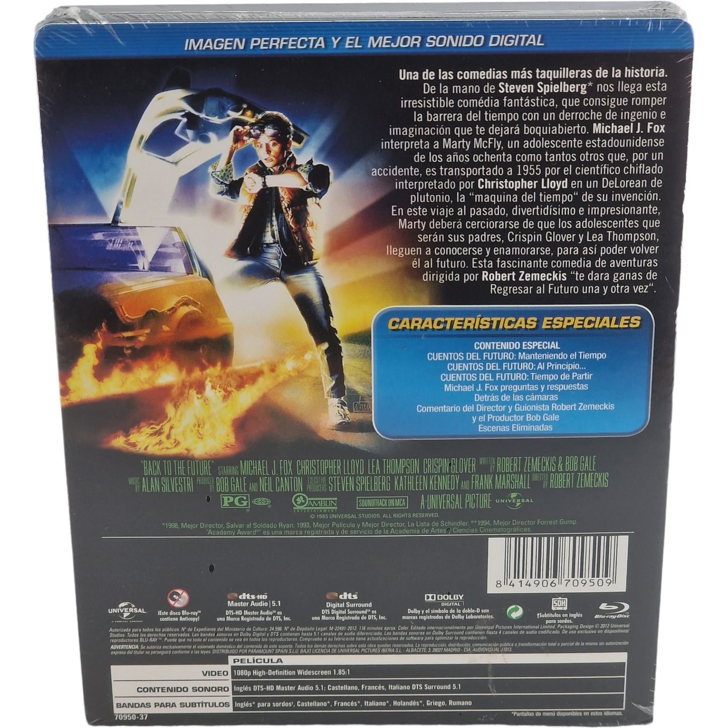 Retour vers le futur Blu-ray SteelBook Robert Zemeckis-Michael J. Fox 2012 B-A