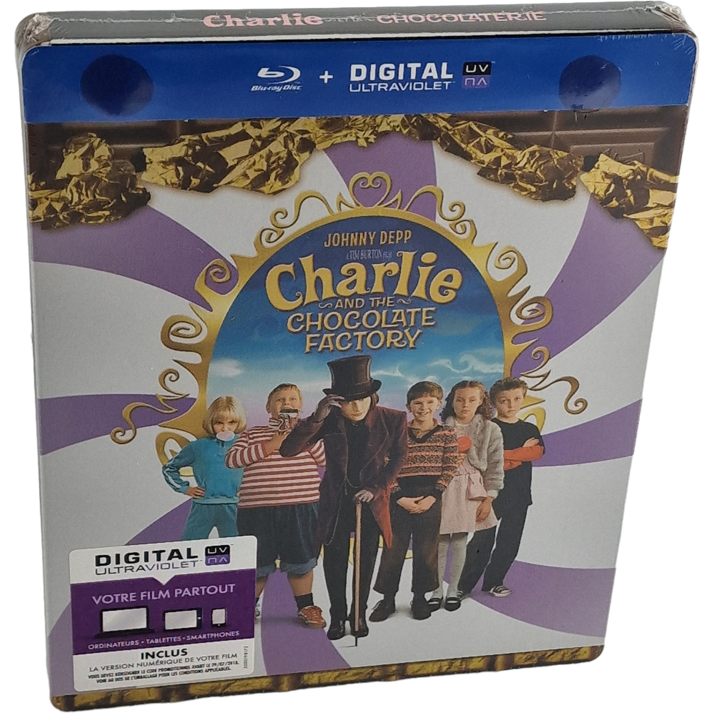 Charlie et la Chocolaterie 2005 SteelBook Blu-ray Limitée 2015 Fnac Zone Libre