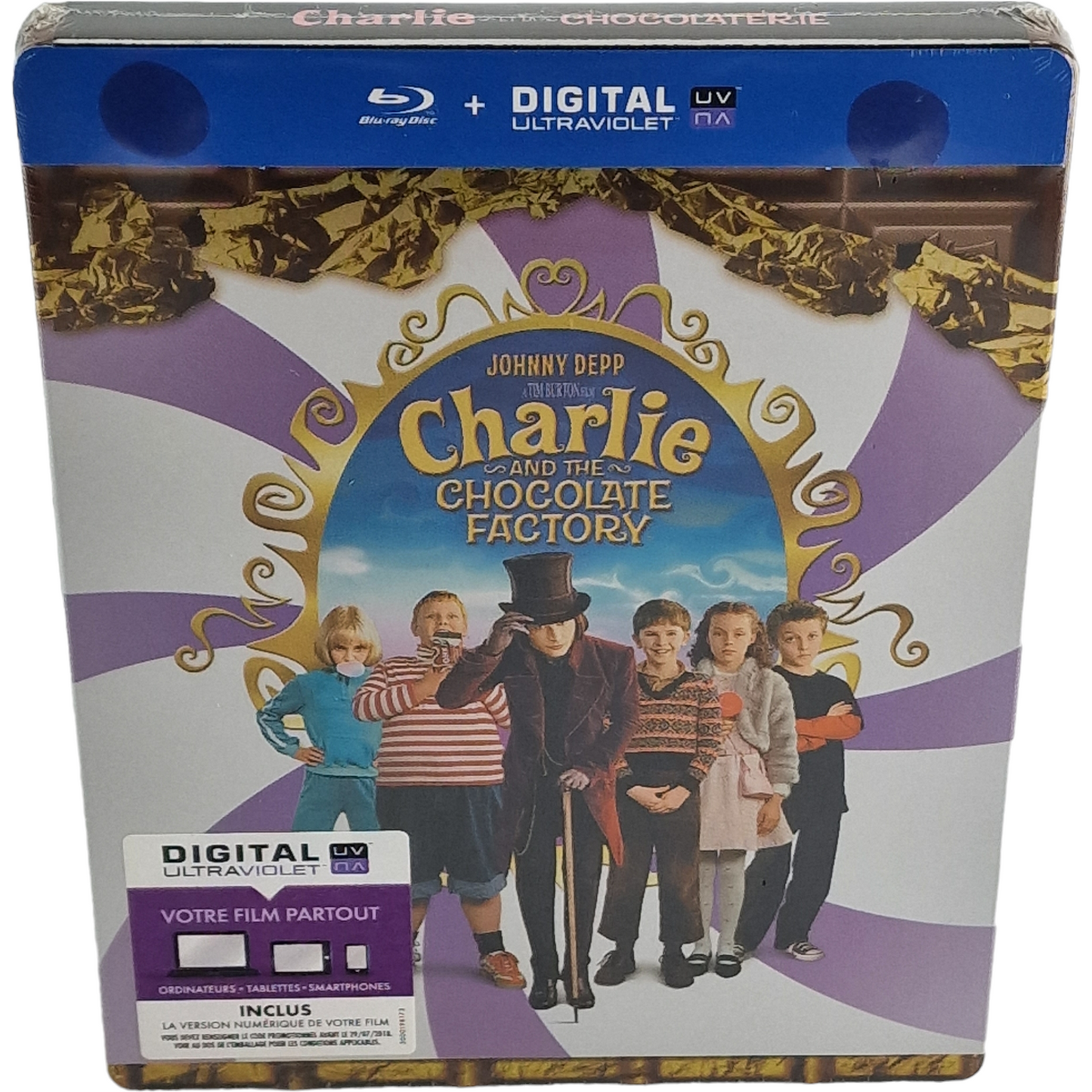 Charlie et la Chocolaterie 2005 SteelBook Blu-ray Limitée 2015 Fnac Zone Libre