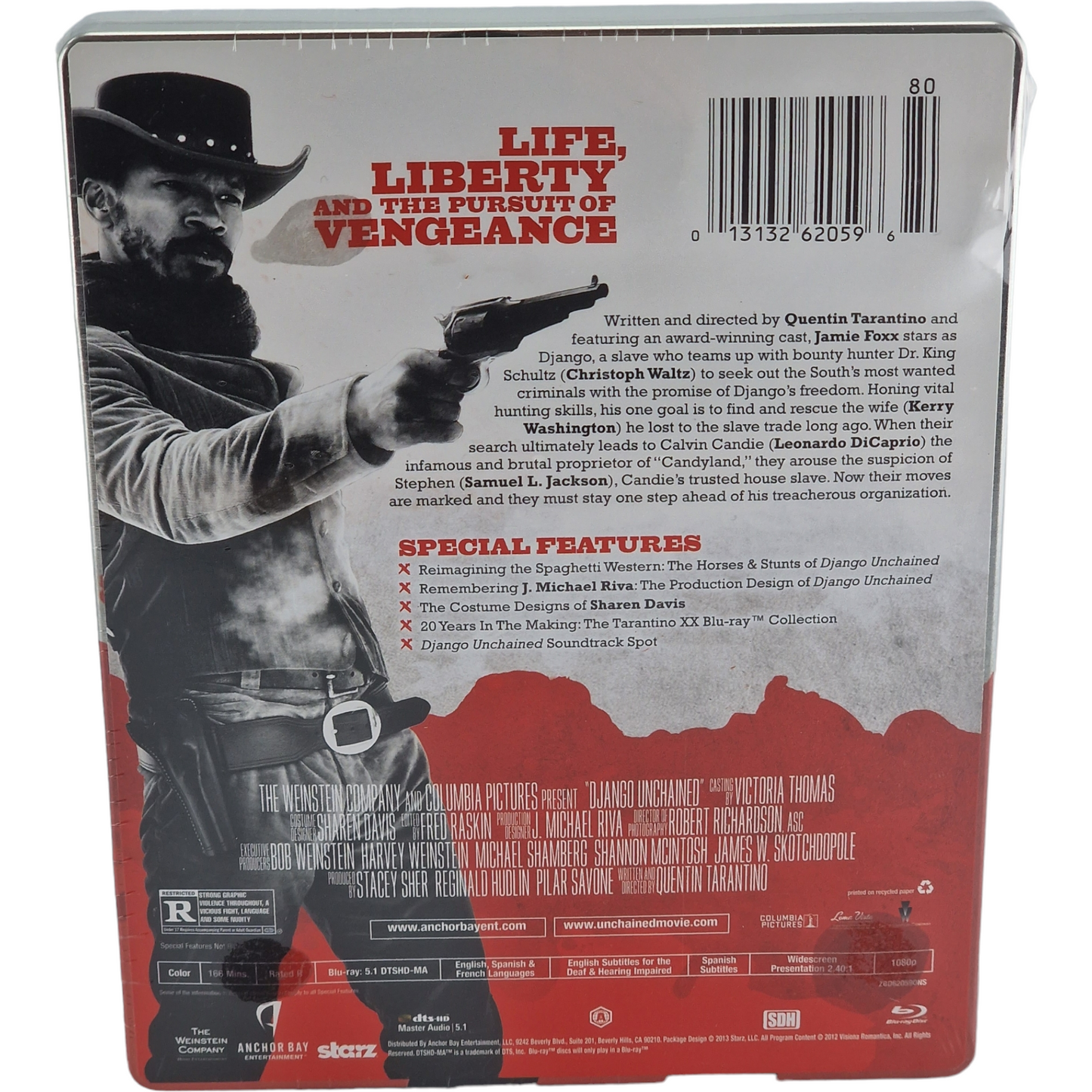 Django Unchained : Quentin Tarantino Blu-ray SteelBook  Jamie Foxx 2014 Zone A