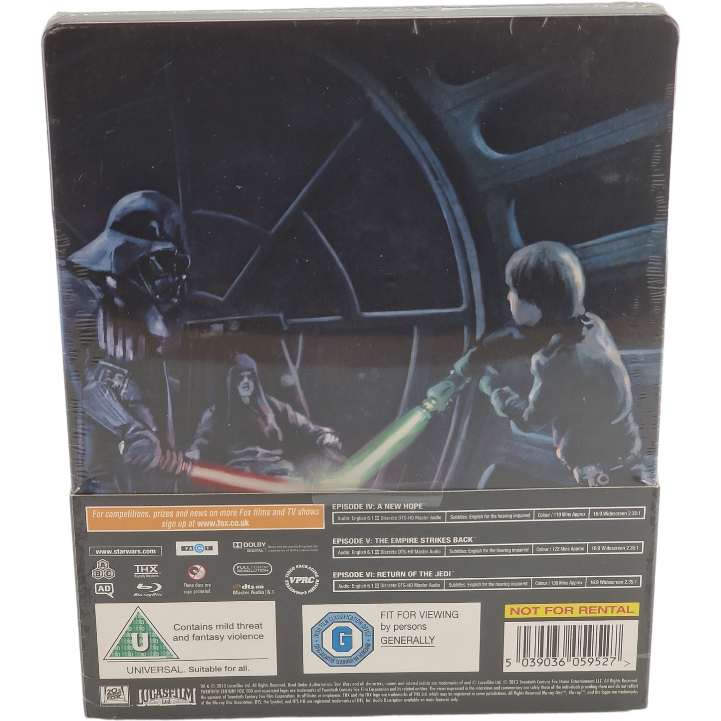 Star Wars :la trilogie SteelBook Blu-ray Edition Limitée Zavvi 2013 Zone Libre