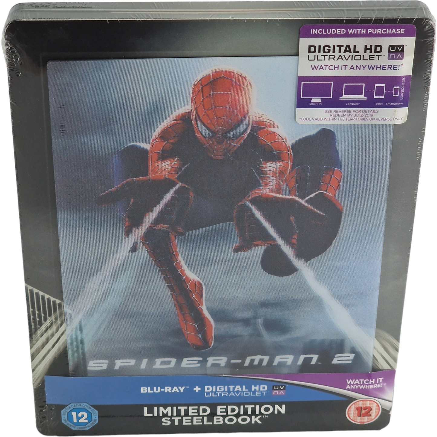 Spider-Man 2 Blu-ray SteelBook Lenticulaire Zavvi Marvel  2 Cuts 2016 Zone B