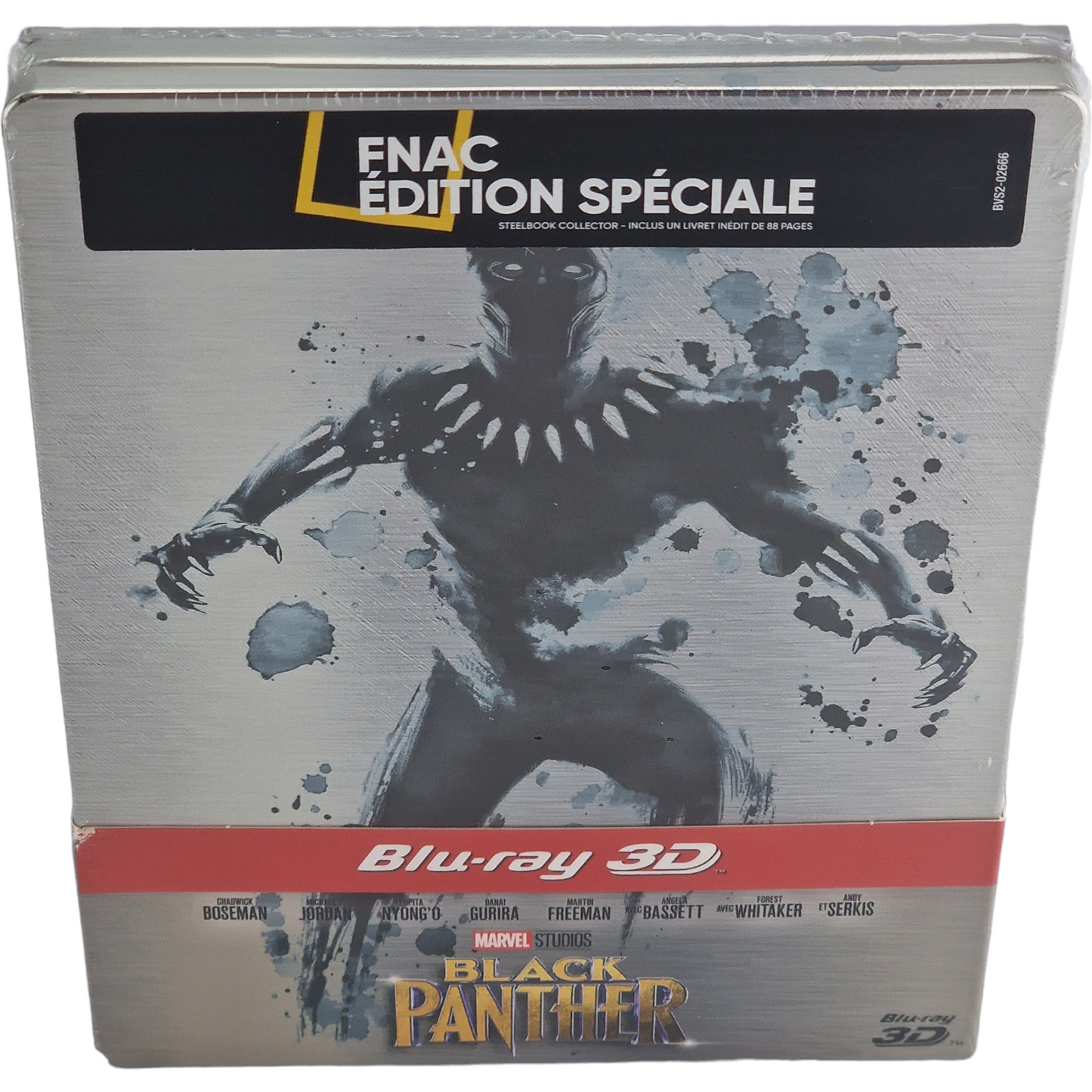 Black Panther Steelbook Blu-ray 3D + 2D + Livre Fnac Édition limitée Zone B