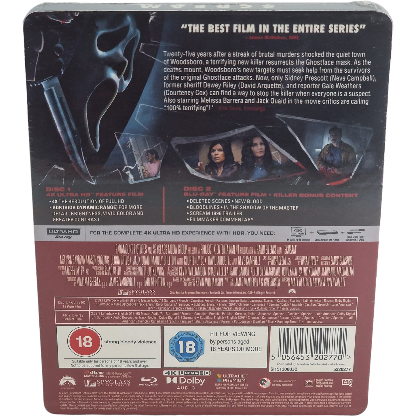 Scream  4K Ultra HD + Blu-ray  Zavvi  Édition  Limitée 2022  Region B [-18]