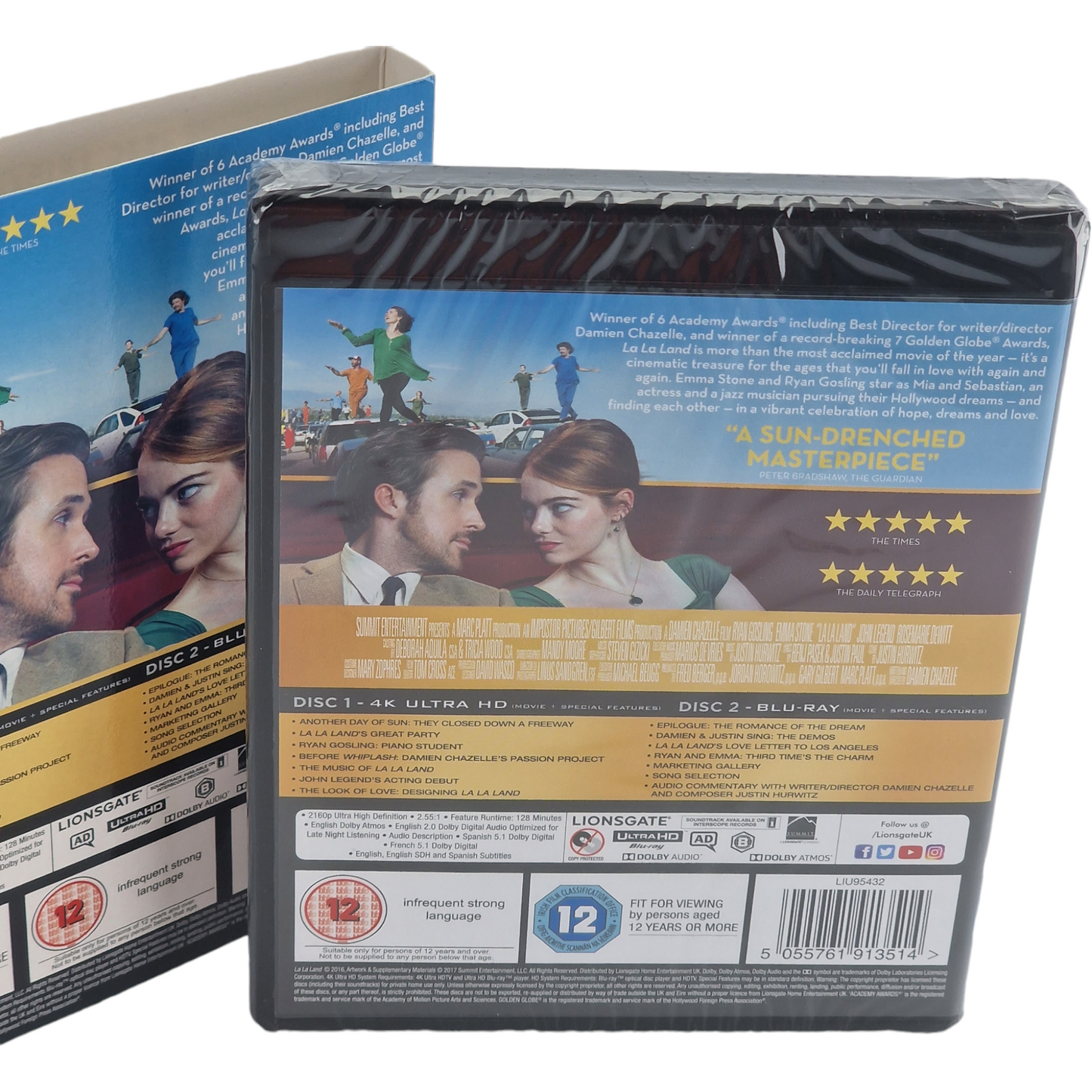 La La Land 4K Ultra HD+Blu-ray+Cartes artistiques Ryan Gosling,Emma Stone Zone B