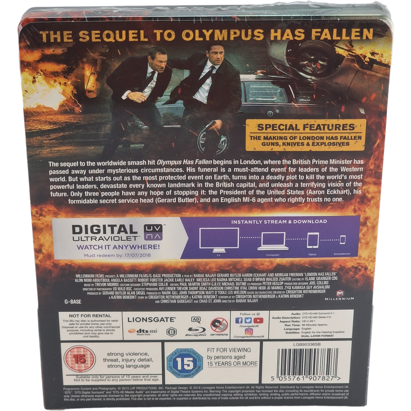 London Has Fallen SteelBook Blu-ray Zavvi Zone B  VO