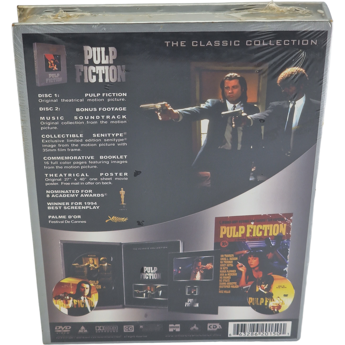 Pulp Fiction DVD + CD DigiPack La Collection classique Tarantino 2002 Region 1