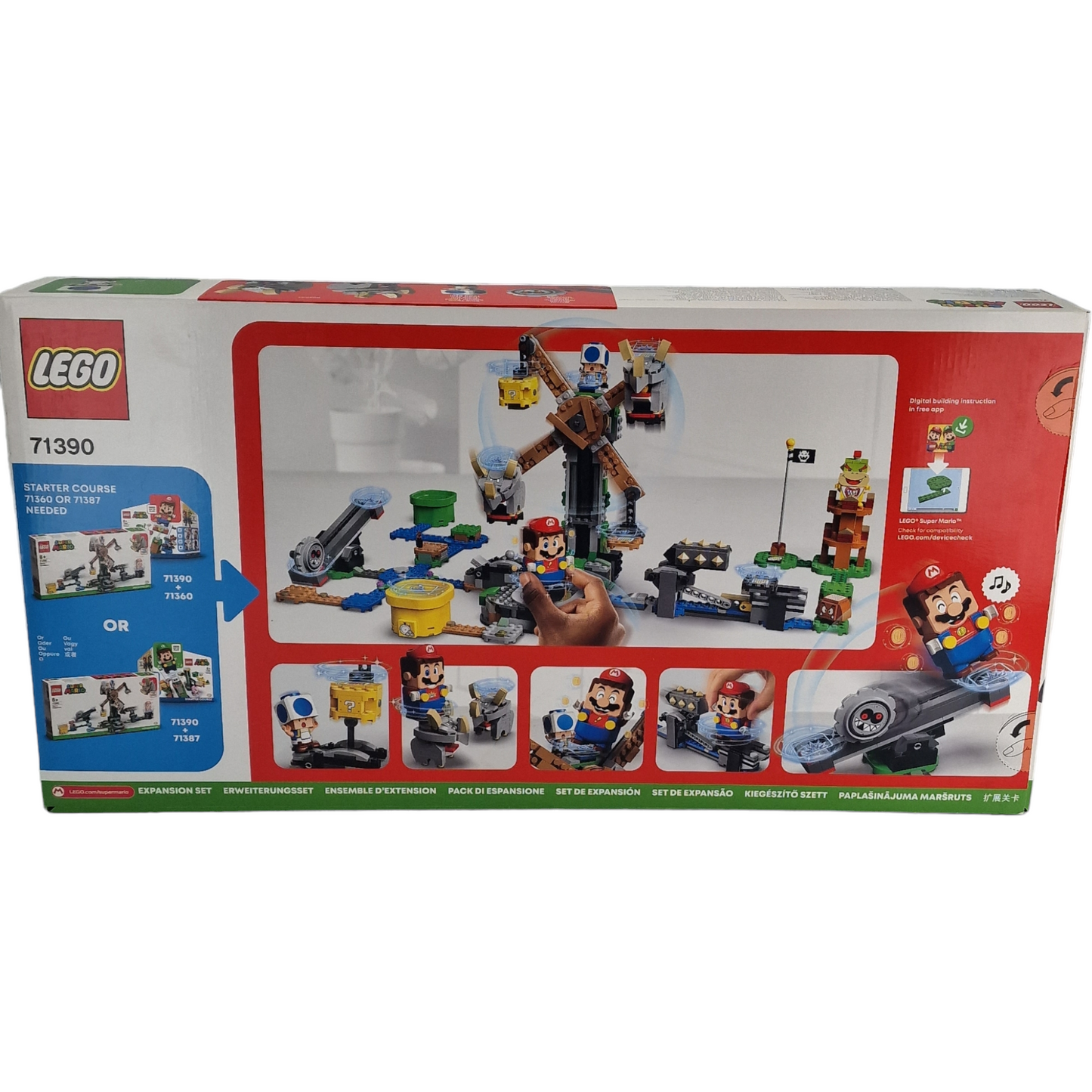 LEGO 71390 Super Mario Ensemble d'extension Destruction des Reznors Jouet Neuf