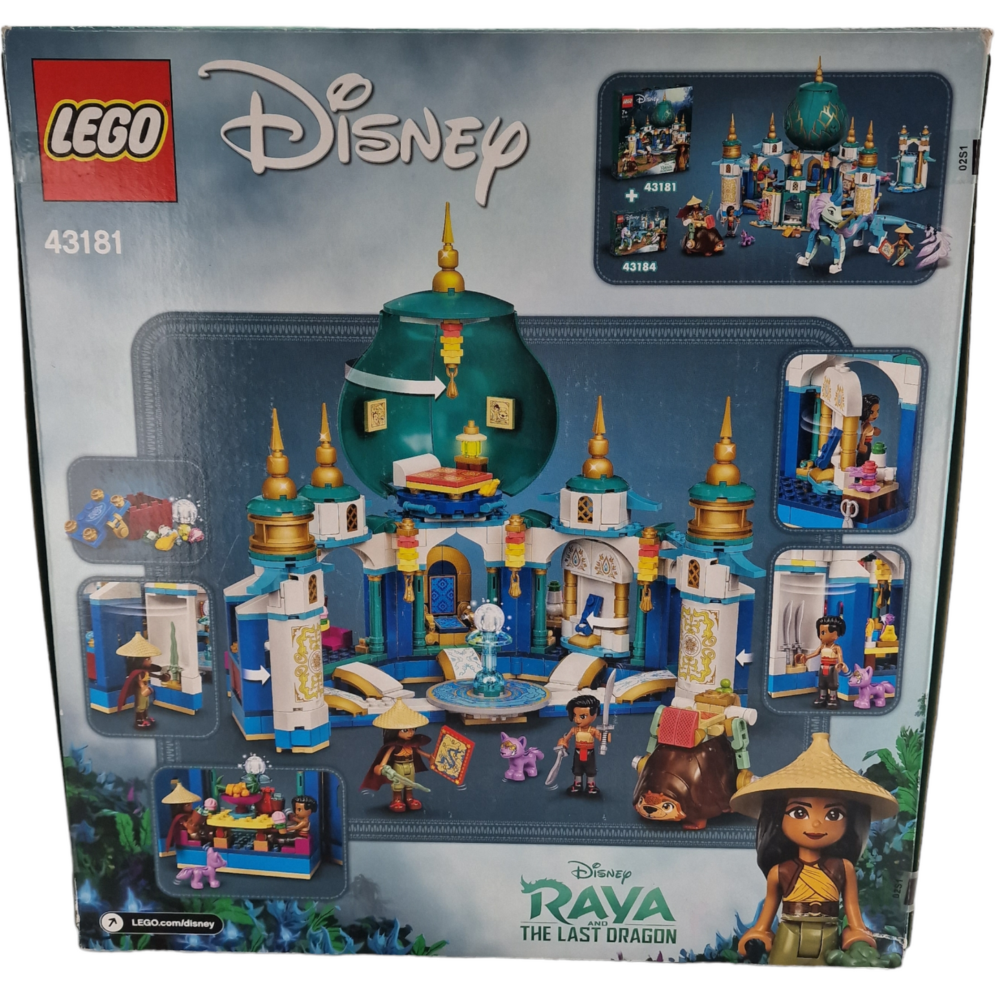 LEGO 43181 Disney Princess Raya Le Palais du Cœur Château et Figurines Neuf