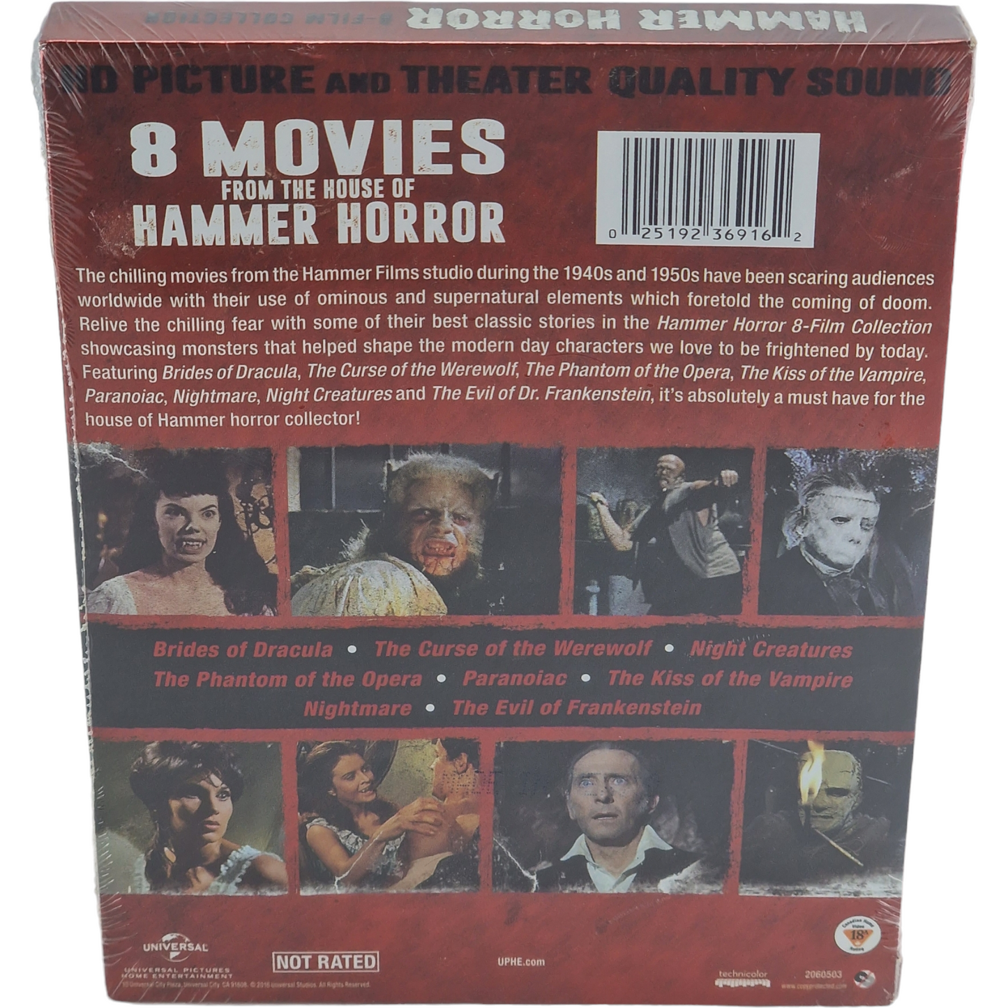 Collection Hammer Horror en 8 films Blu-ray 1960-1964 Universal Studios Libre