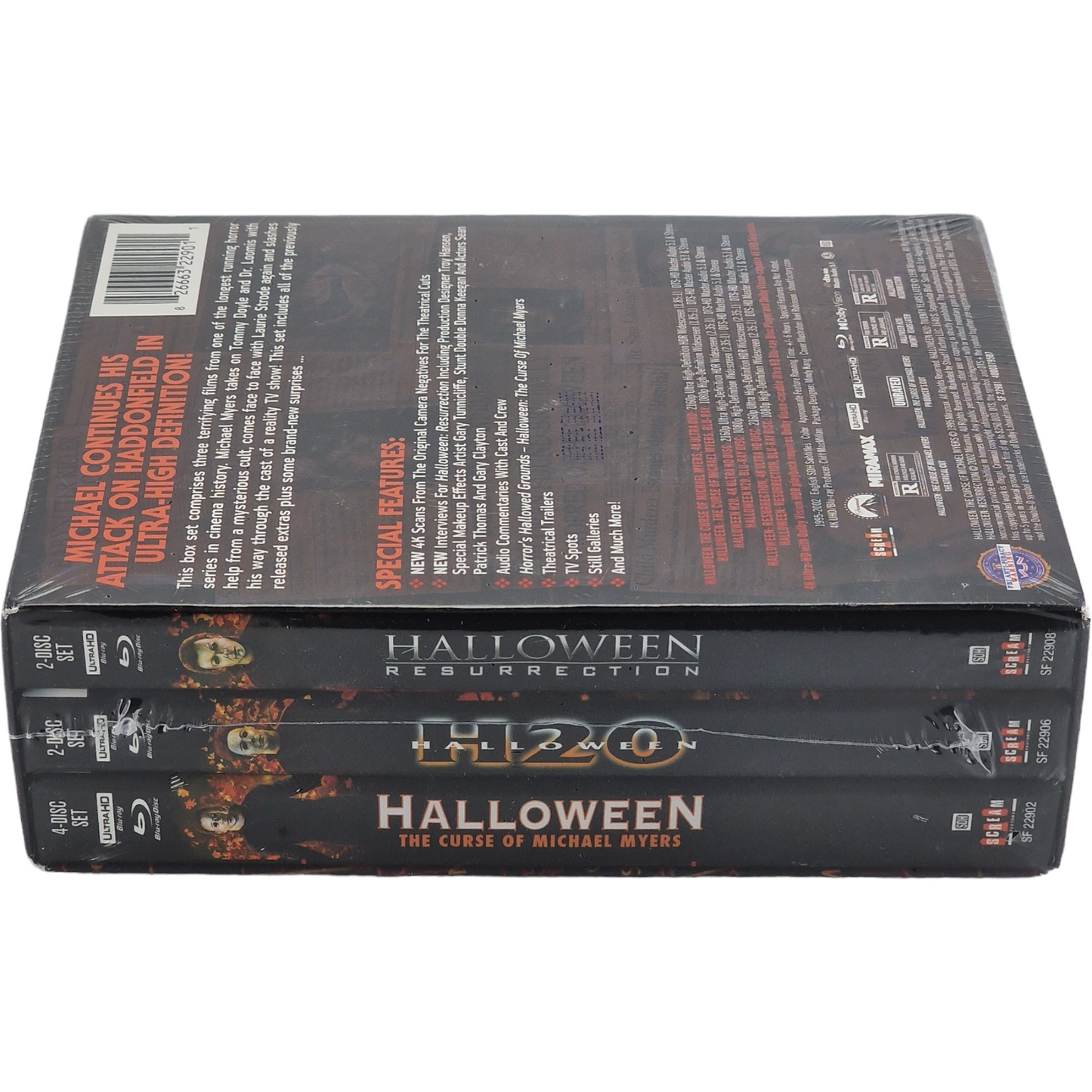 La collection Halloween 4K Ultra HD + Blu-ray 1995-2002 3 films, 4 coupes Zone A