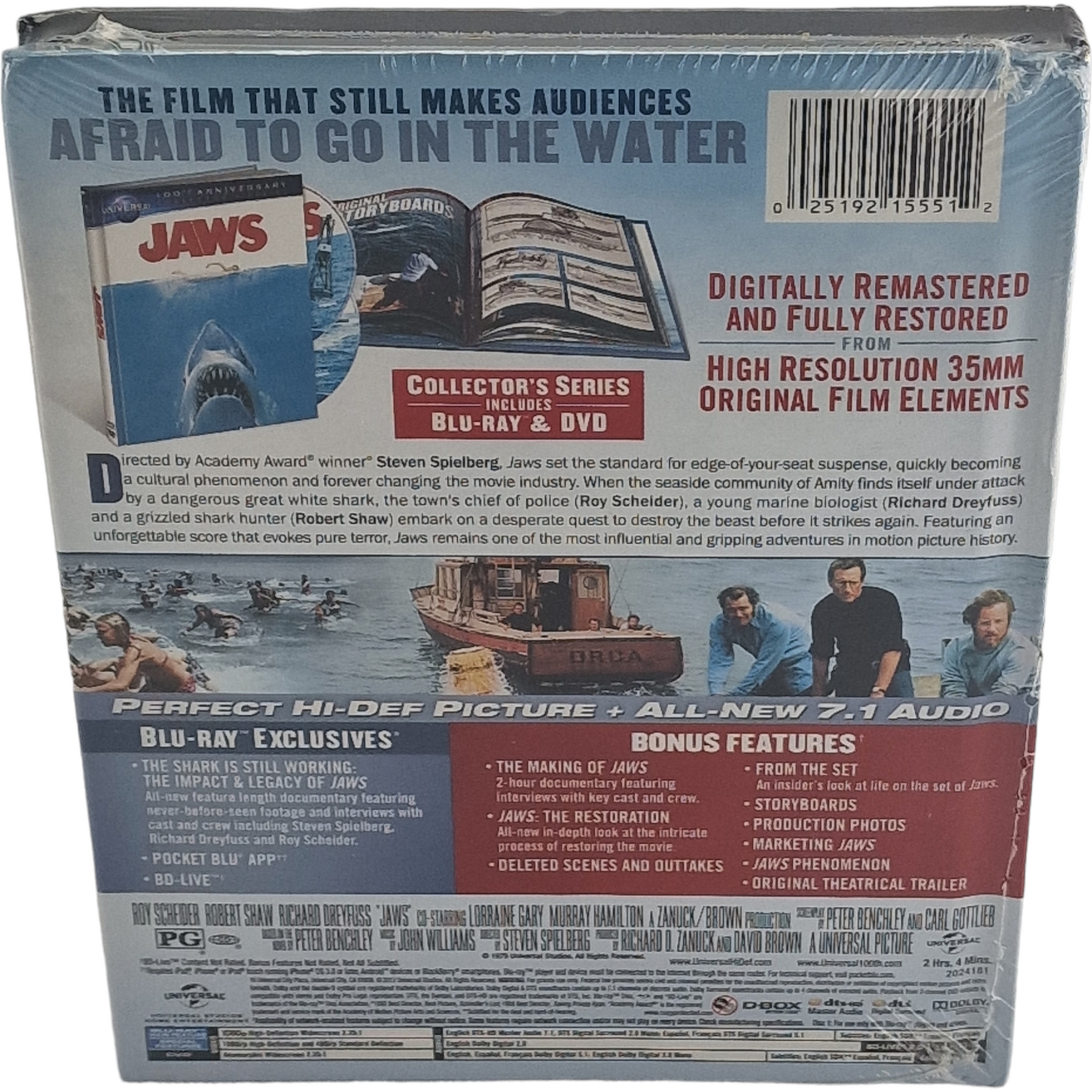 Jaws  Les dents de la mer  DigiBook Blu-ray + DVD Universal 100 ème Région Libre