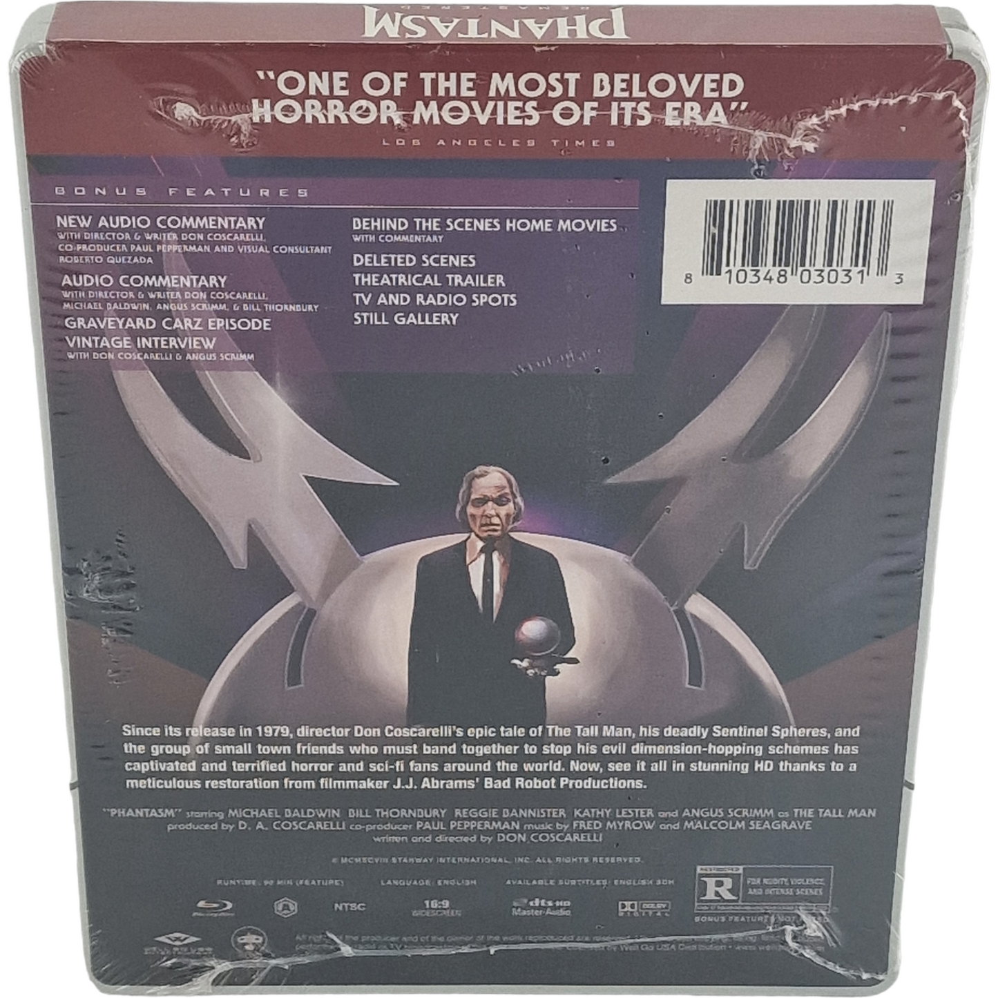 Phantasm 1979 SteelBook Blu-ray  Angus Scrimm, A. Michael Baldwin 2018 Region A