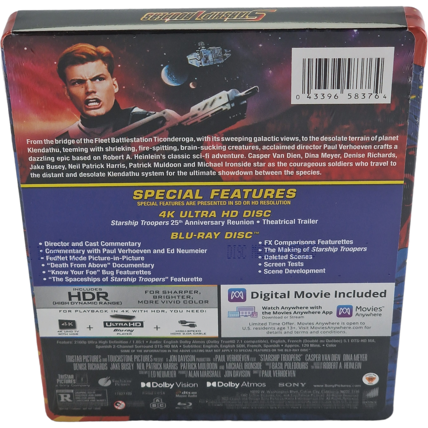 Starship Troopers  4K Ultra HD + Blu-ray + Digital 4K  Limitée Tom Hardy  Libre