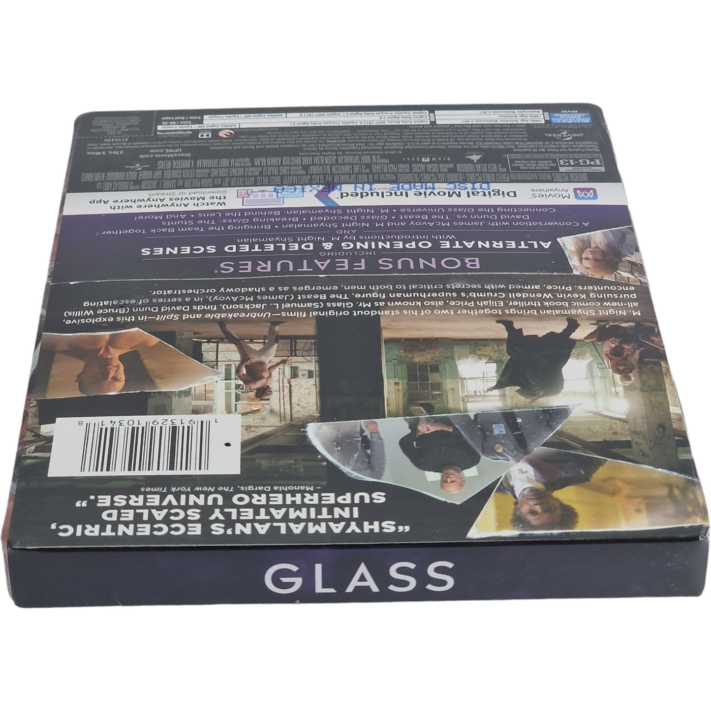 Glass Blu-ray + DVD +Digital HD Steelbook Bruce Willis, Samuel L. Jackson Zone A