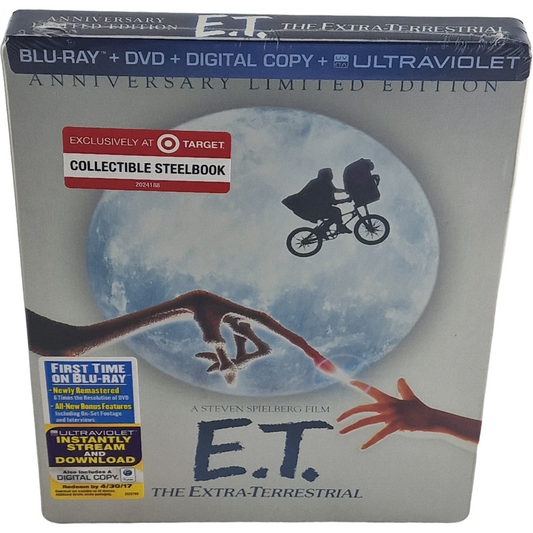 E.T. :L'extra-terrestre Blu-ray +DVD+Digital HD Steelbook Édition Limitée Libre