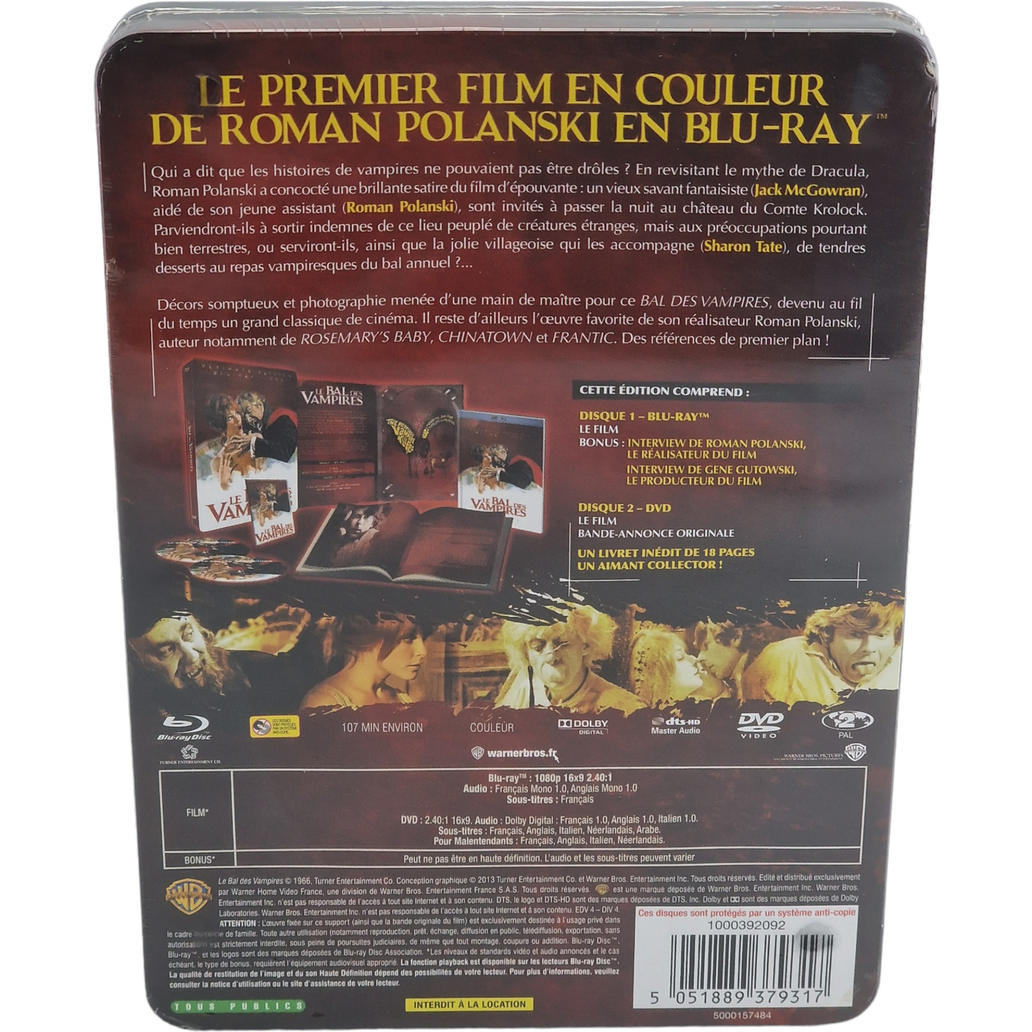 Le bal des vampires Blu-ray + DVD Metal Box 2013 Region B VF