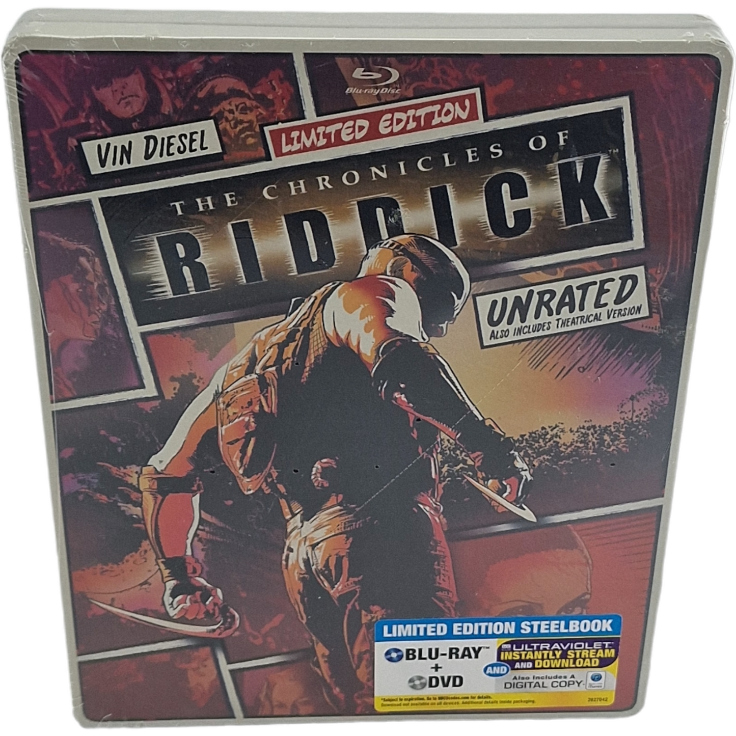 Chroniques de Riddick 2003 SteelBook Blu-ray +DVD Limitée Vin Diese 2013 Libre