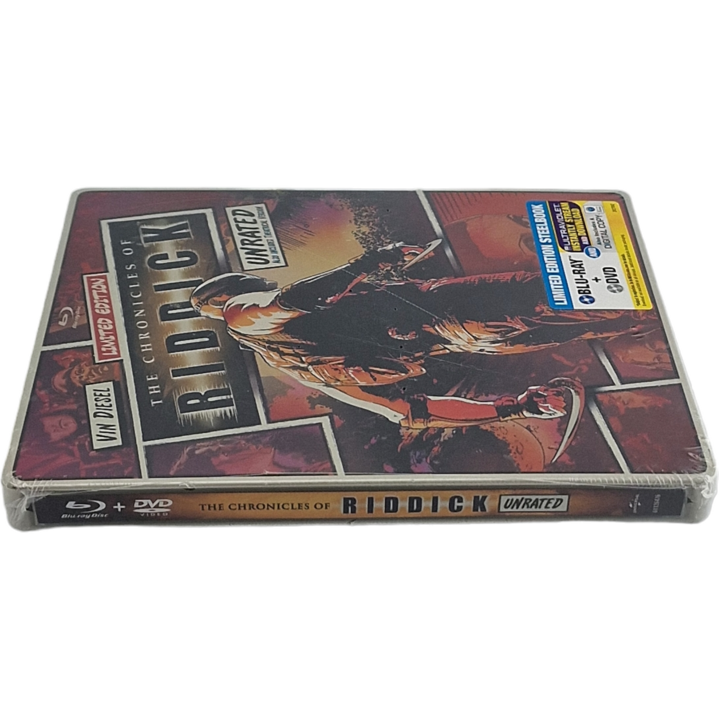 Chroniques de Riddick 2003 SteelBook Blu-ray +DVD Limitée Vin Diese 2013 Libre