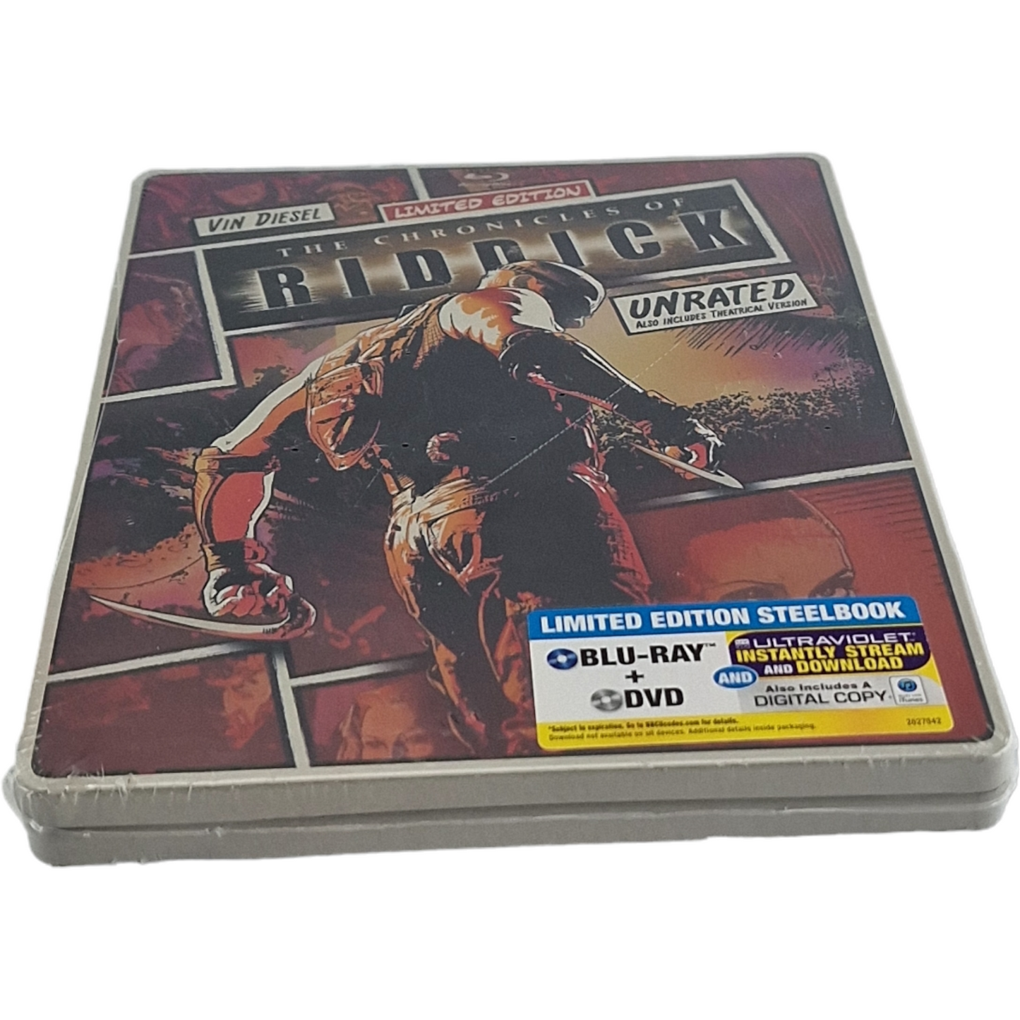 Chroniques de Riddick 2003 SteelBook Blu-ray +DVD Limitée Vin Diese 2013 Libre