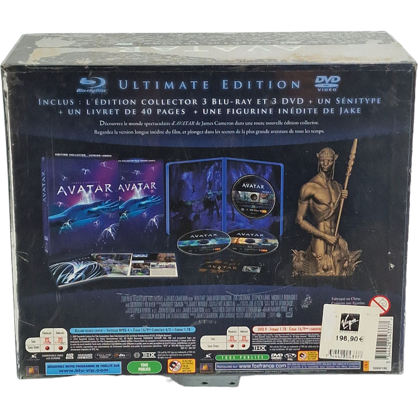 Avatar Blu-ray Collector étendue Série Limitée Numérotée Statuette Senitype Livre B