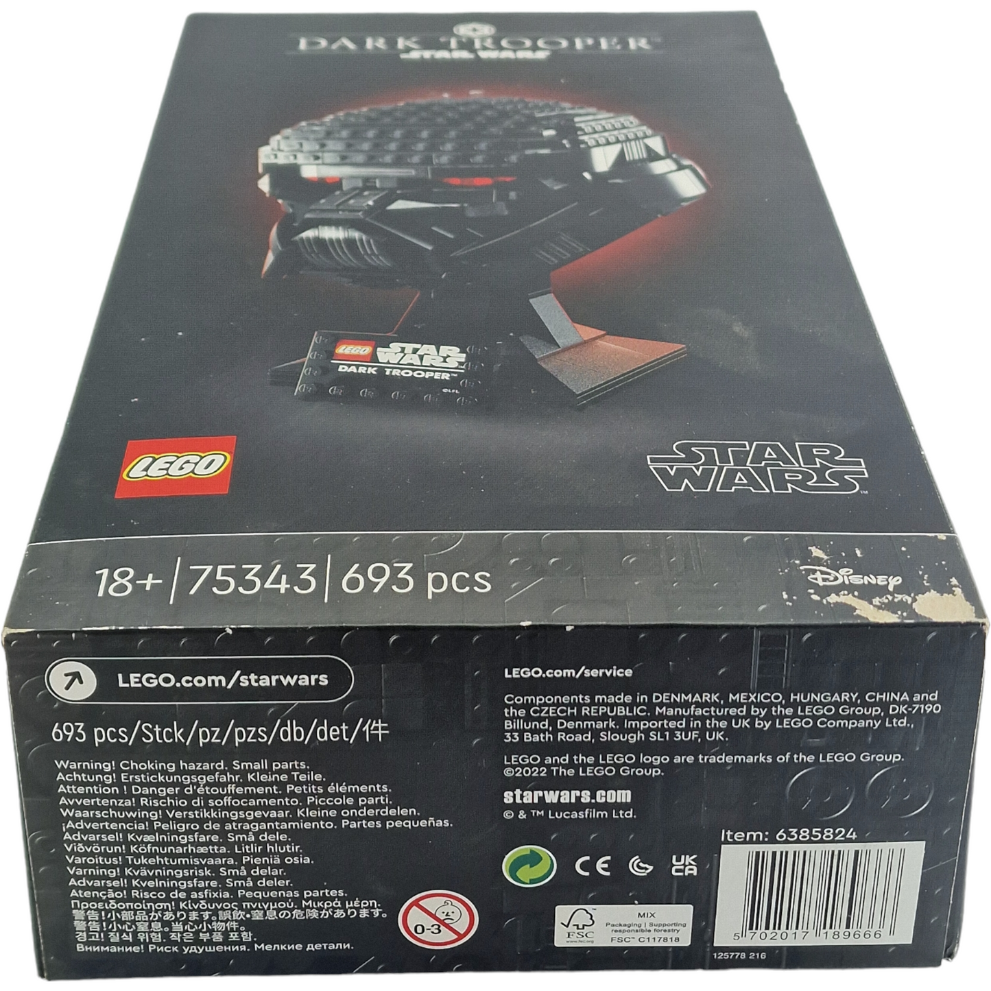 LEGO 75343: Star Wars Casque Dark Trooper Helm, Construction [693 Pièces ] Neuf