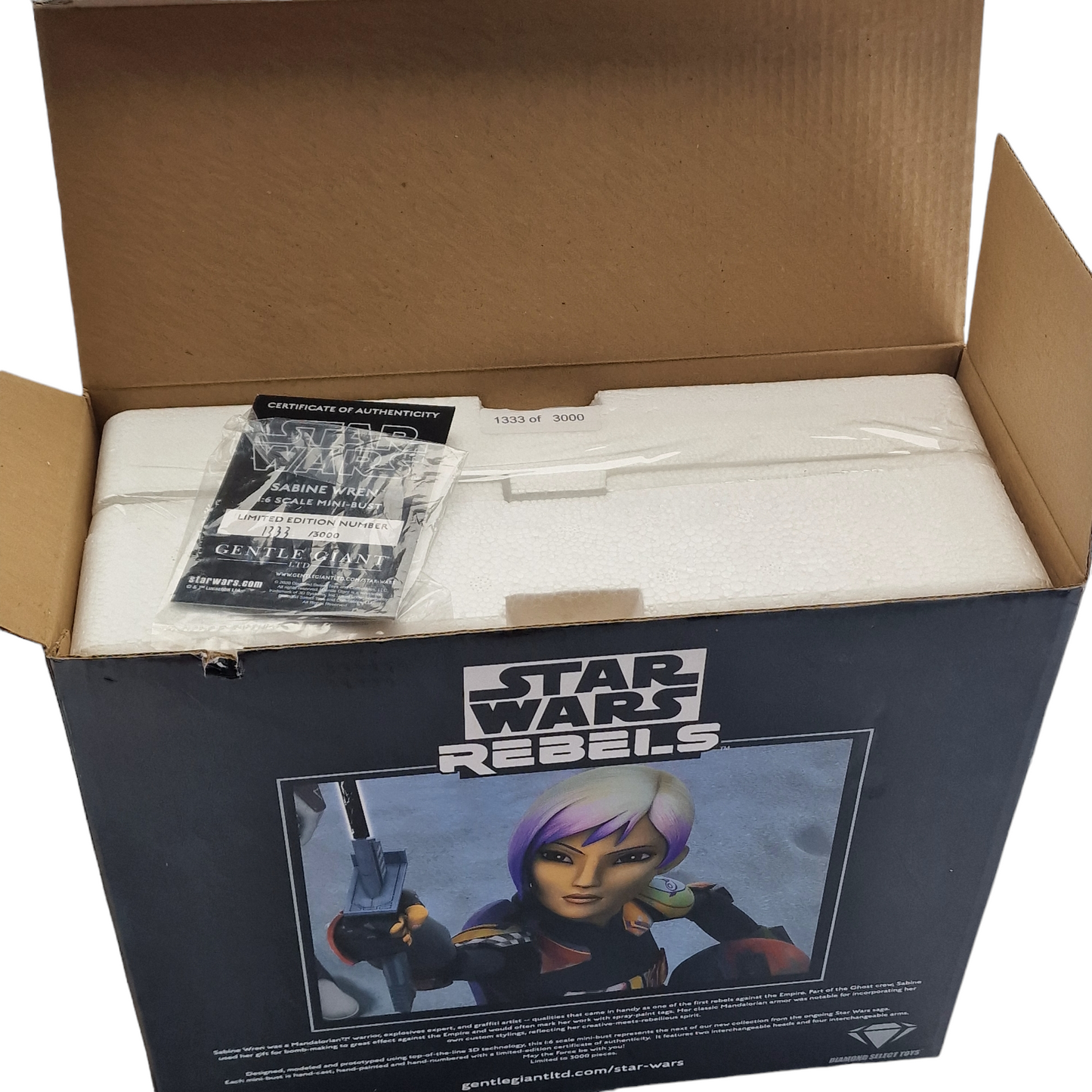 Star Wars: Rebels Sabine Wren Gentle Giant 1/7 Buste 3000 ex Diamond Select Neuf