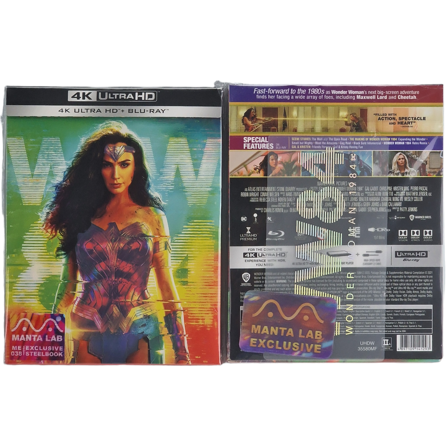 Wonder Woman 1984 Steelbook 4K UHD +Blu-ray 3D +2D Mantalab Numérotée 1000 Ex  A