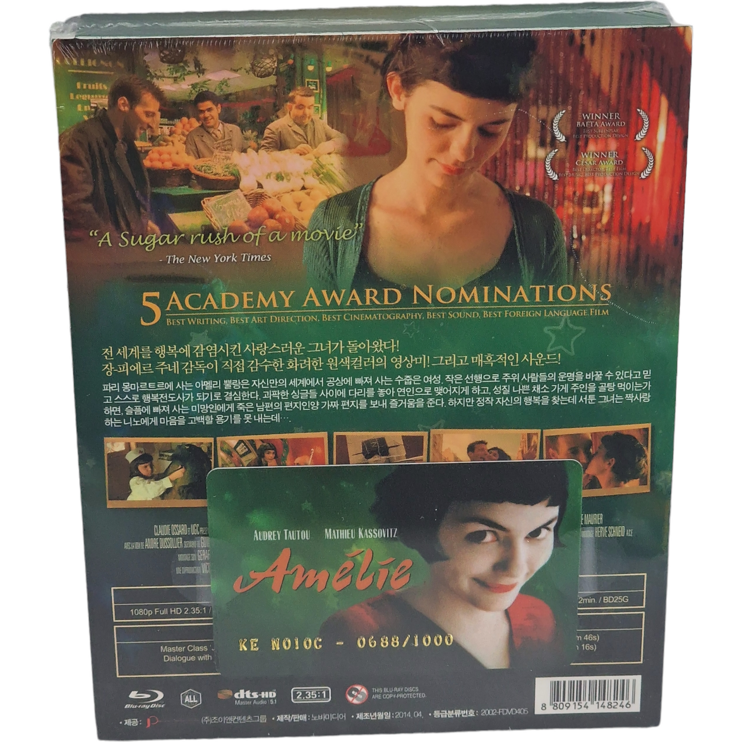 Fabuleux destin d'Amélie Poulain Steelbook Kimchi Lenticulaire vert 1000Ex [-18] B.A