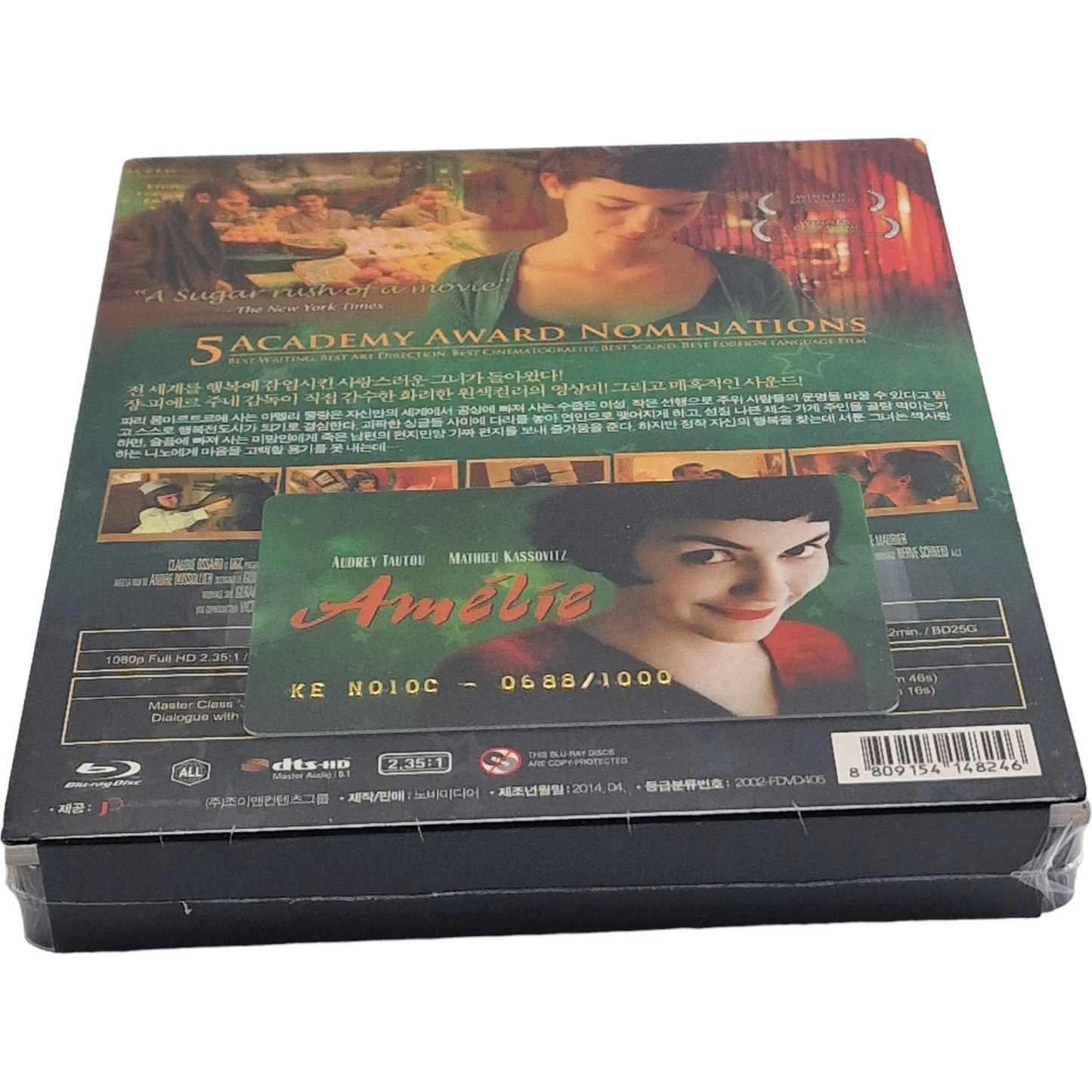 Fabuleux destin d'Amélie Poulain Steelbook Kimchi Lenticulaire vert 1000Ex [-18] B.A