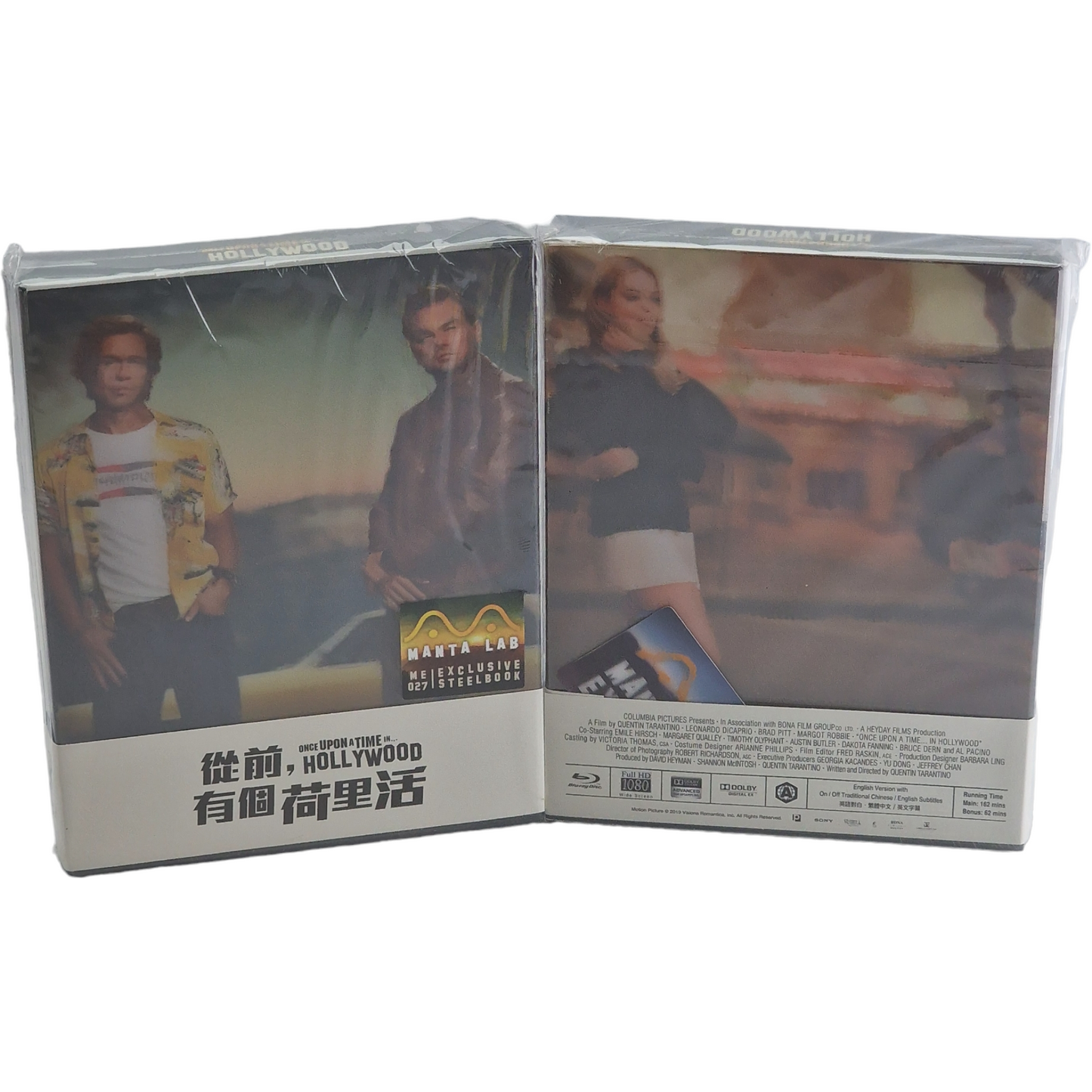 Once Upon Time Hollywood Blu-ray Steelbook double lenticulaire Mantalab 800 Ex  A Numérotée