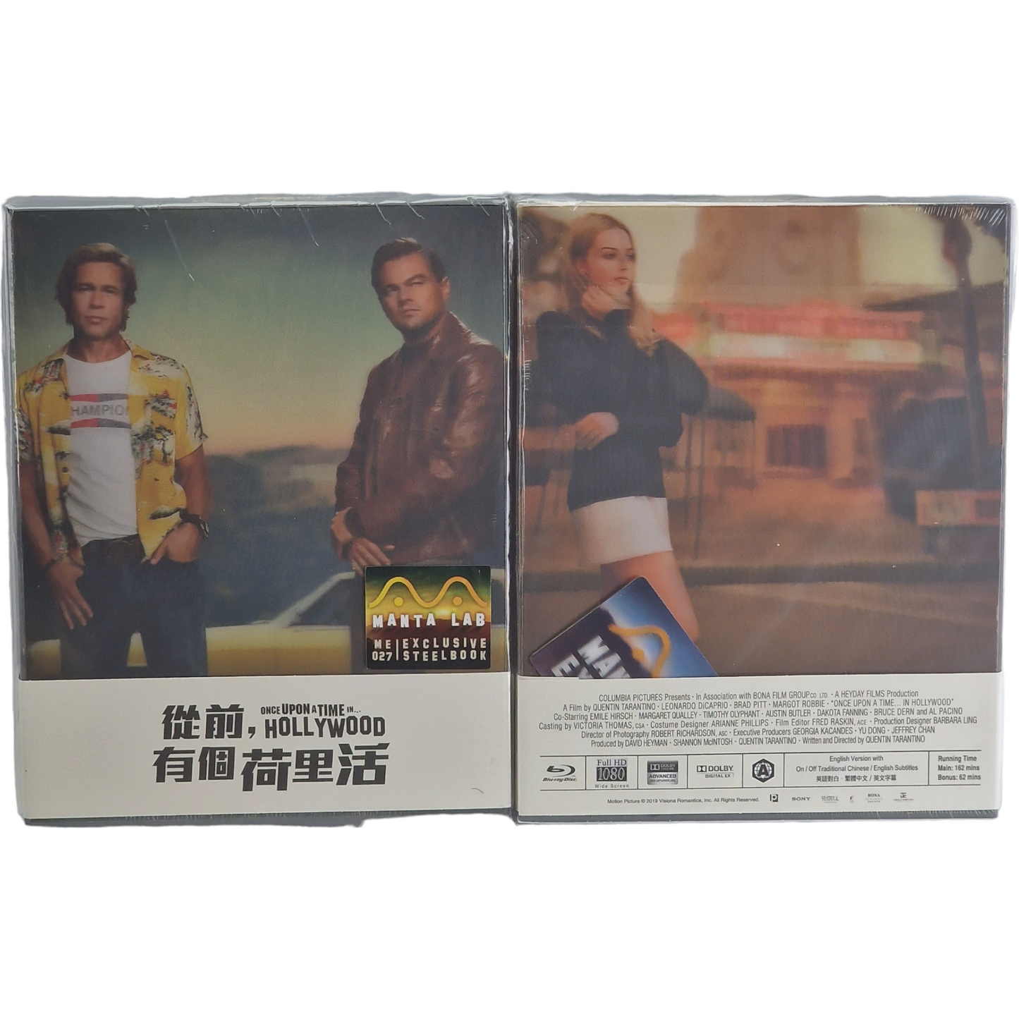 Once Upon Time Hollywood Blu-ray Steelbook double lenticulaire Mantalab 800 Ex  A Numérotée