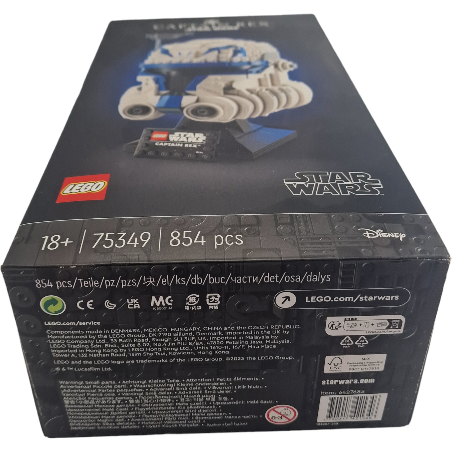 LEGO 75349: Star War  Le Casque du Capitaine Rex  Jouet  [ 854 Pièces ]  Neuf