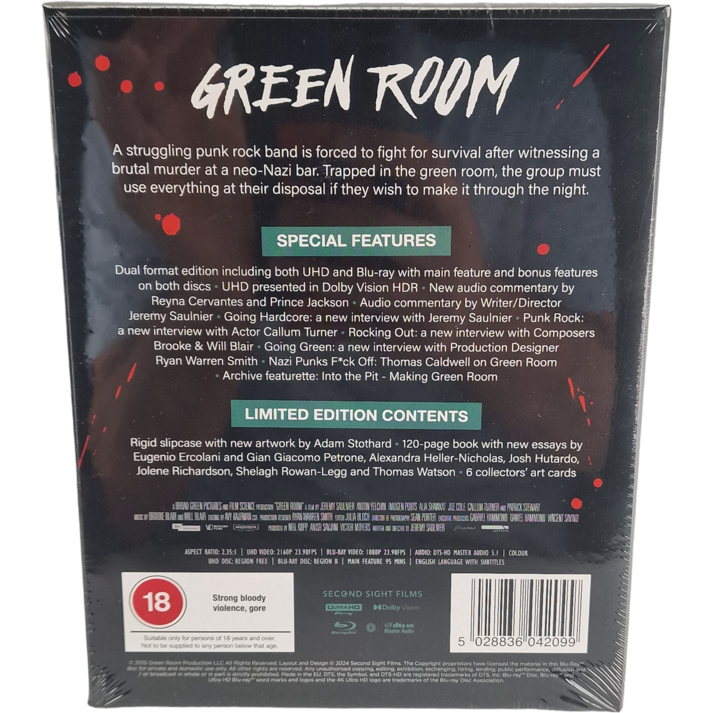 Green Room  Edition limitée 4K Ultra HD + Blu-Ray Édition limitée Region B [-18]